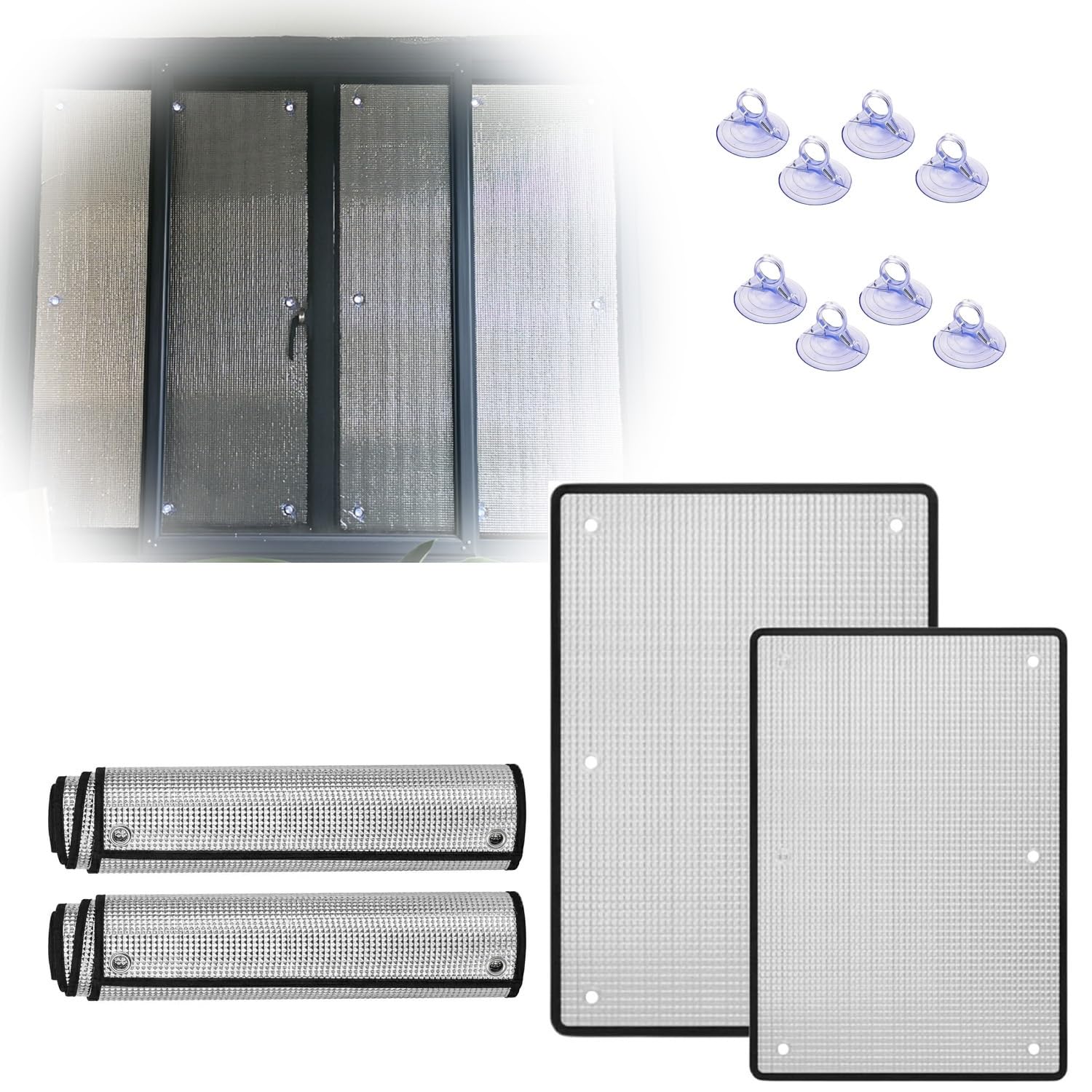 Film alu fenêtre isolant thermique panneau occultant opaque pour vitrage 150x200cm