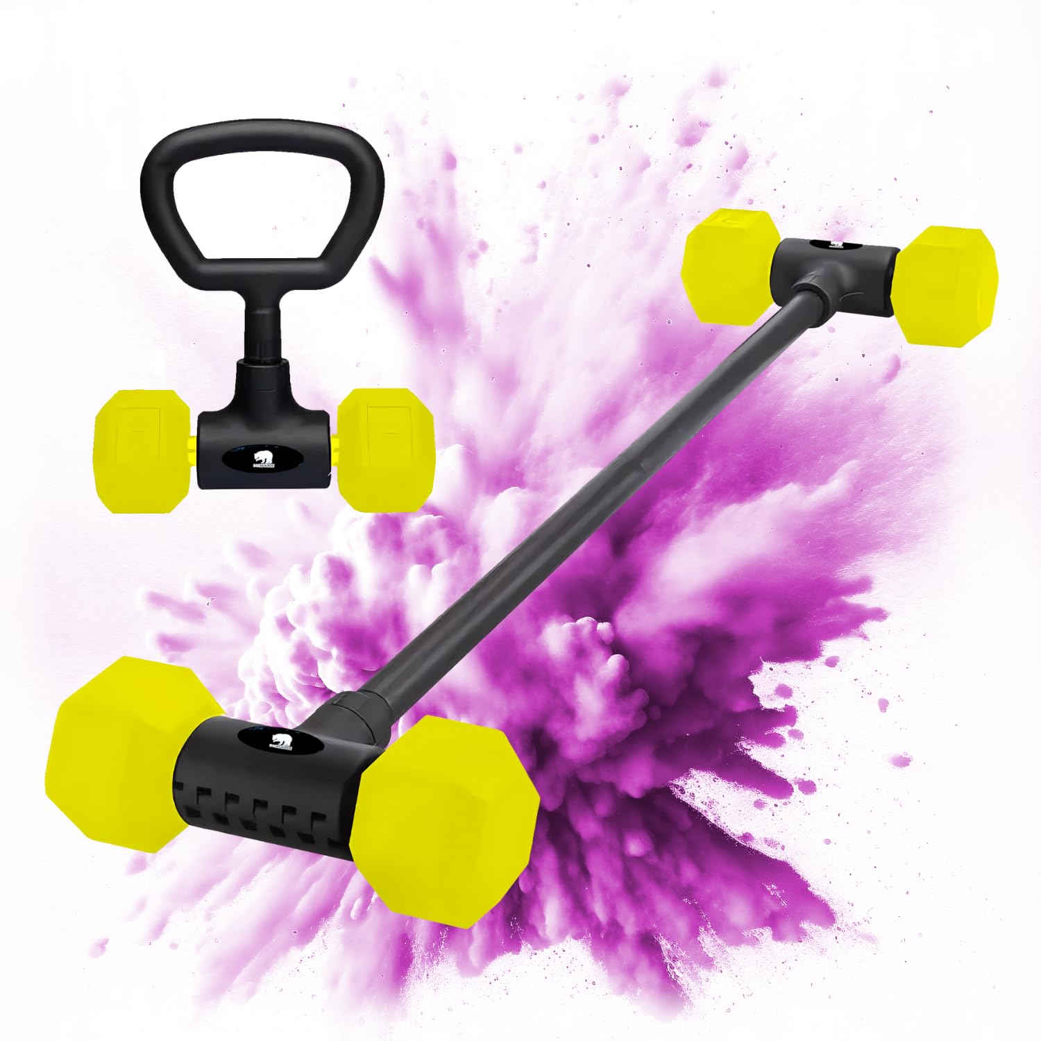 Adapter für Hanteln zu Langhantel und Kettlebell, Konverter für Kettlebell und Hantelstange, doppelte Verwendung, für Fitness zu Hause, Set mit Grip und Hantelstange