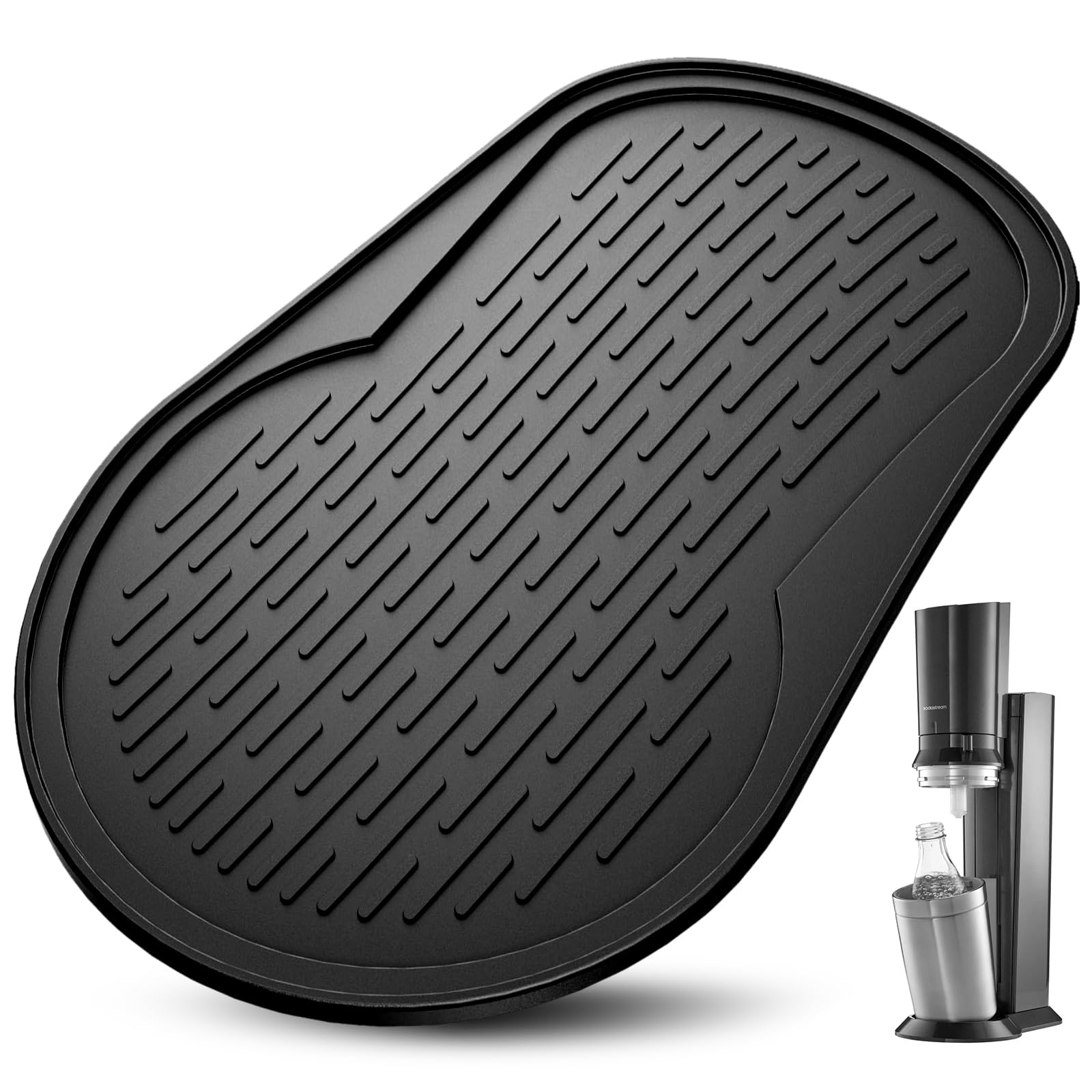 Mata silikonowa kompatybilna z Soda Stream Crystal 3.0, Silikonowa Mata Ociekowa, Podkładka Do Suszenia, Akcesoria Kompatybilne z Soda stream (do Crystal 3.0)
