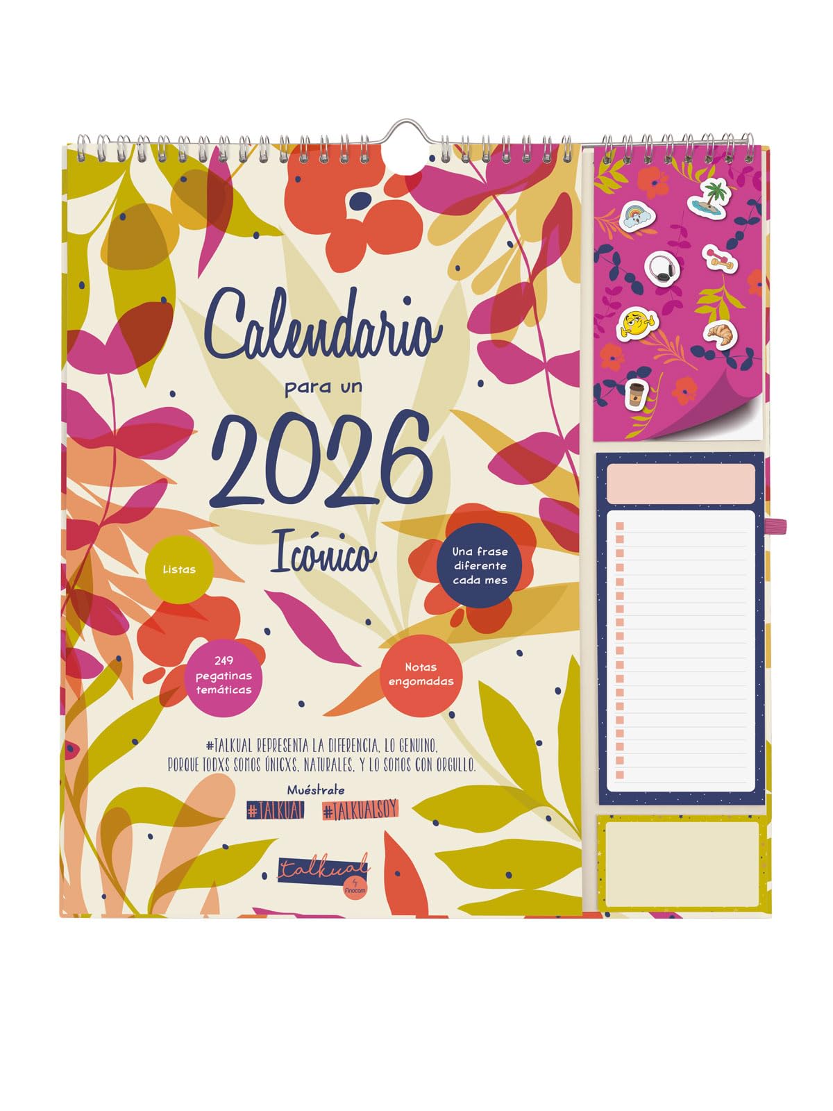 Calendario Da Parete SURALIN 2026 - Calendario Mensile A Spirale, 12x15 Pollici, Perfetto Per Casa, Ufficio O Scuola