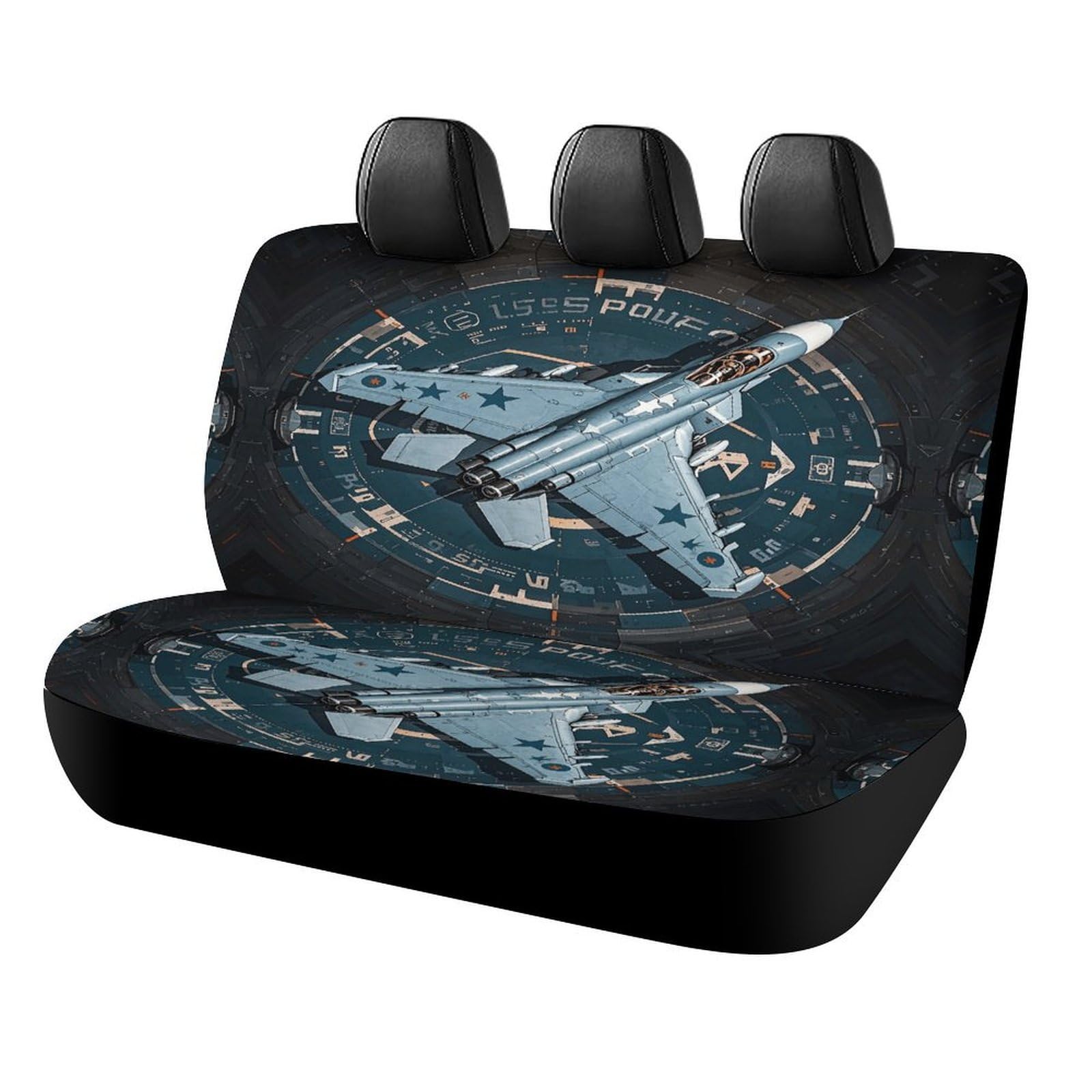 Funda asiento trasero coche Air Force protectora elástica universal 8