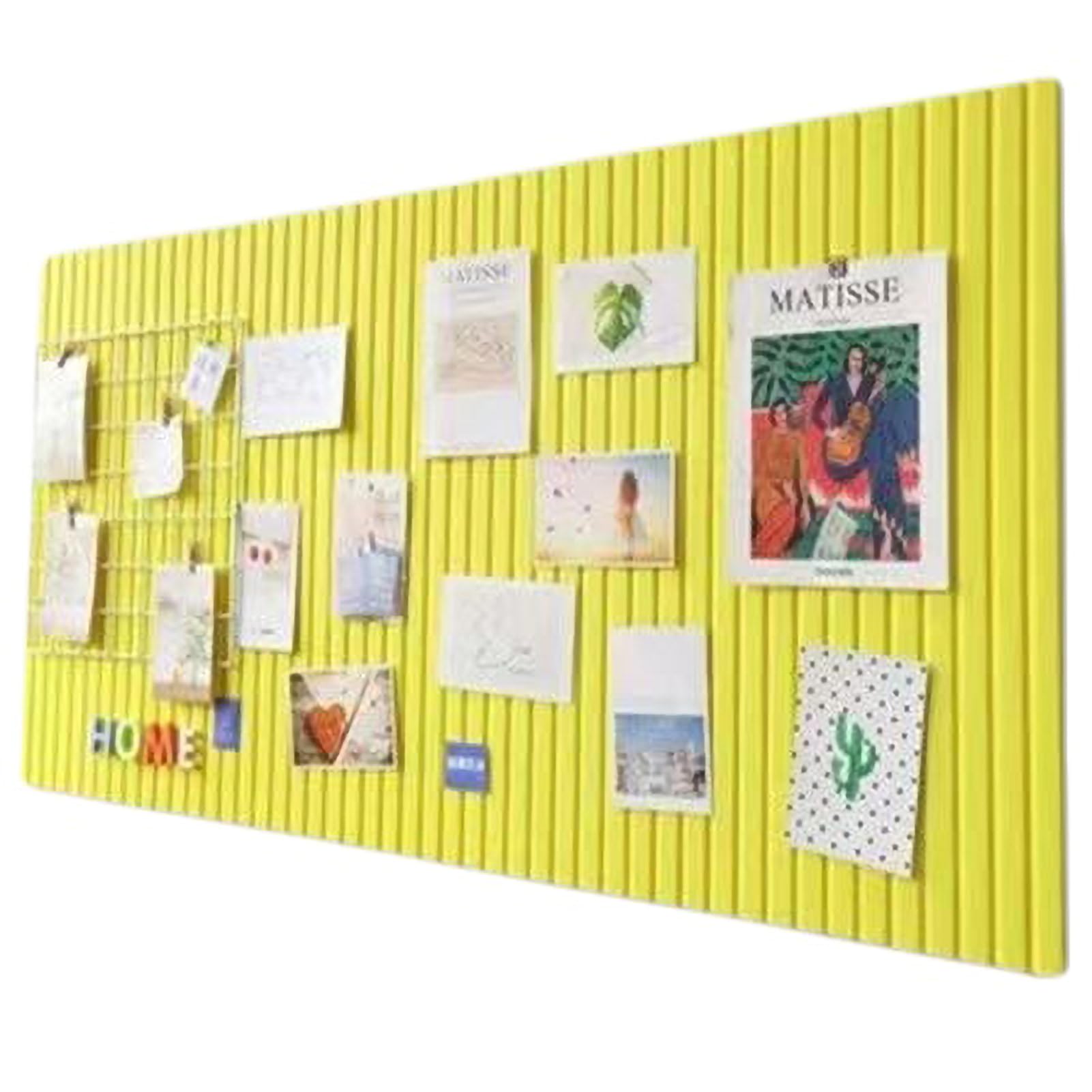 XIUCAI Color Self-Adhesive Felt Pin Board, Modern Aesthetic Home Decor Wall Display Board, for Office Workplace Classroom Kids Room, with Push Pins,Light Yellow,120 * 180cm