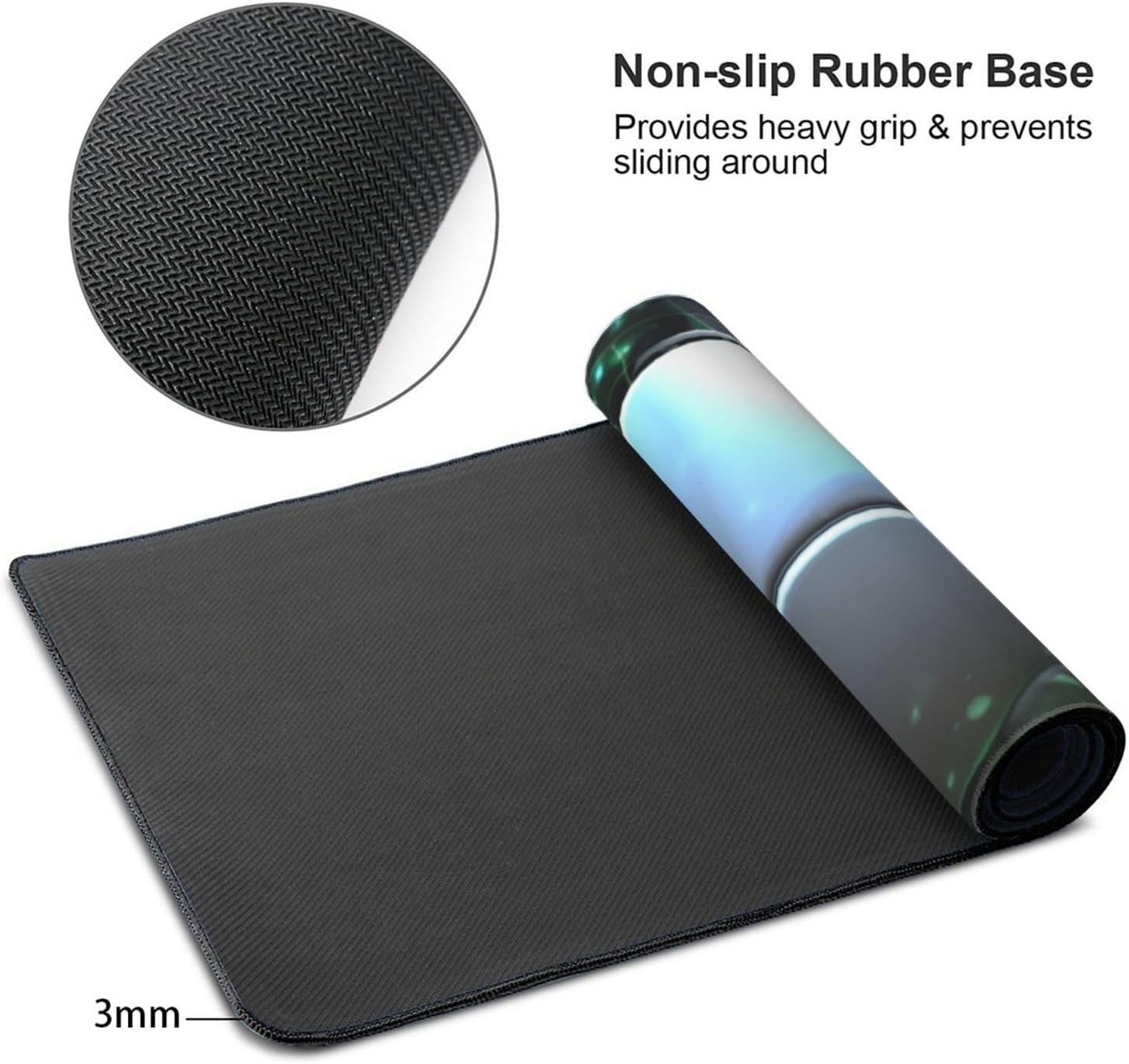 Large Gaming Mousepad with Non-Slip Rubber Base Extended Laptop Desk Pad 35.5x16 inch Long Computer Keyboard MouseMat Cool Soccer Ball Mousepad for Home Office Work