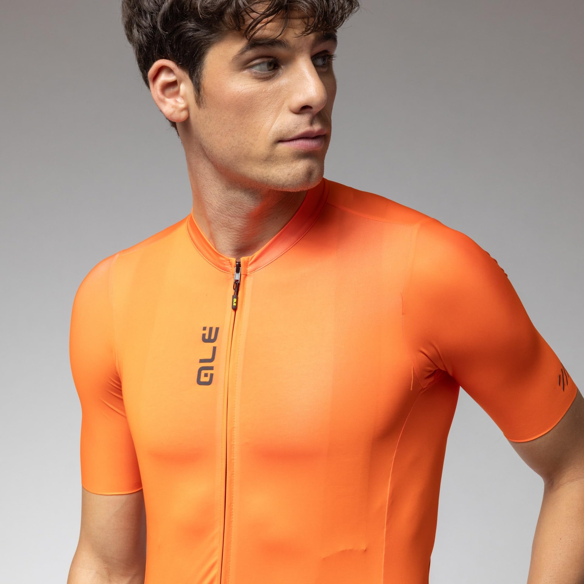Alé Cycling Maglia da Ciclismo a Maniche Corte Pragma Color Block, Arancione Fluo, L