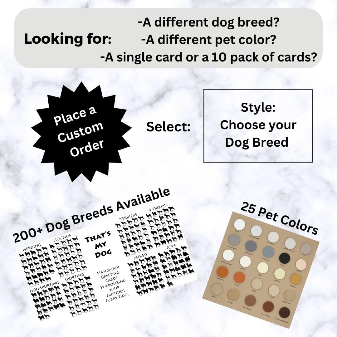 Golden Retriever Blank Greeting Cards Pack of 10 | Handmade Dog Notecards | Kraft Brown with envelopes