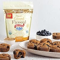 Vista 3 de Semillas de lino orgánicas molidas esenciales por Spectrum 14 oz, 252100, 1, 1