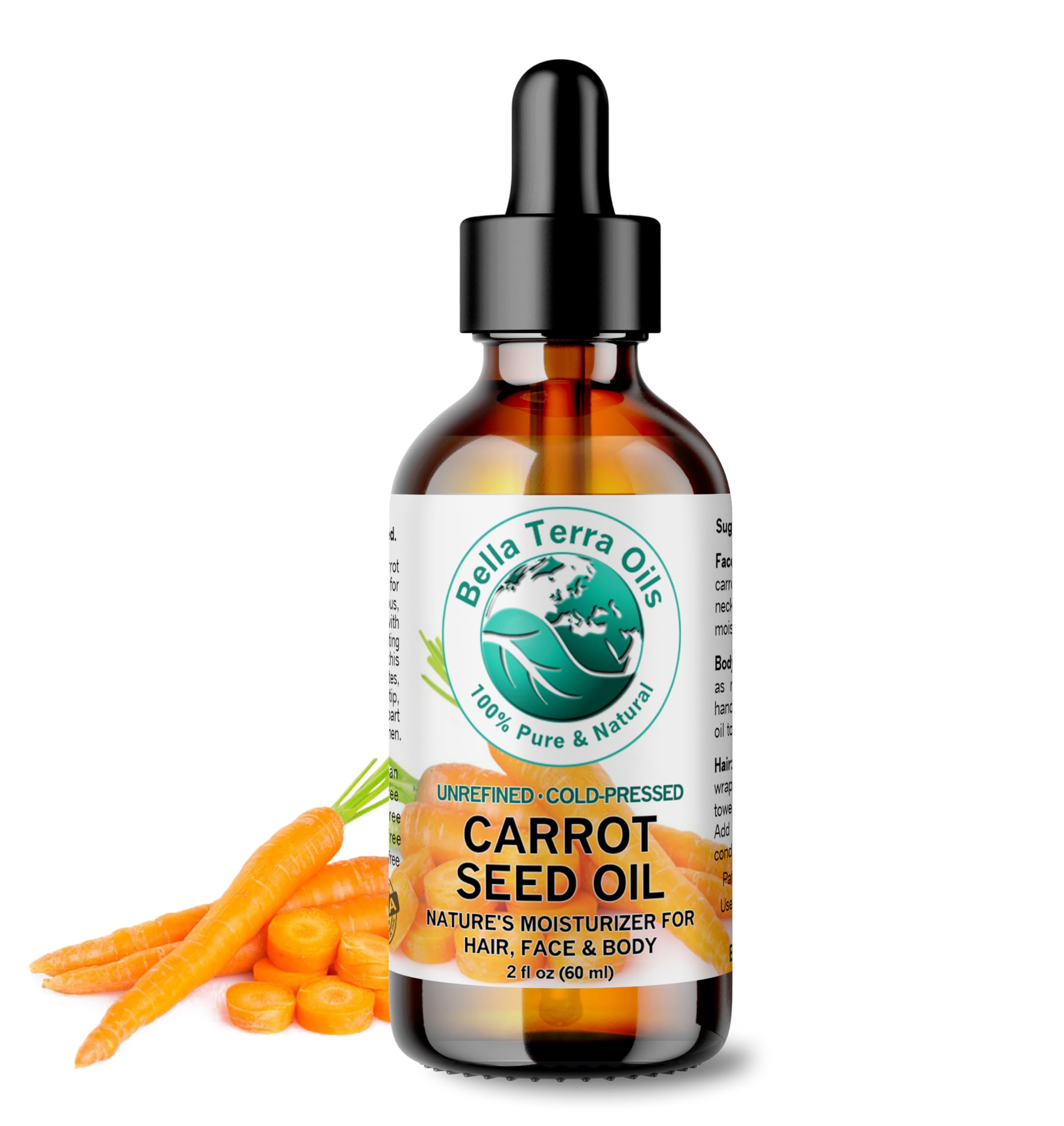 Organic Carrot Seed Oil - Cold Pressed Carrier Oil - 100% Pure Natural 2oz To 7lb