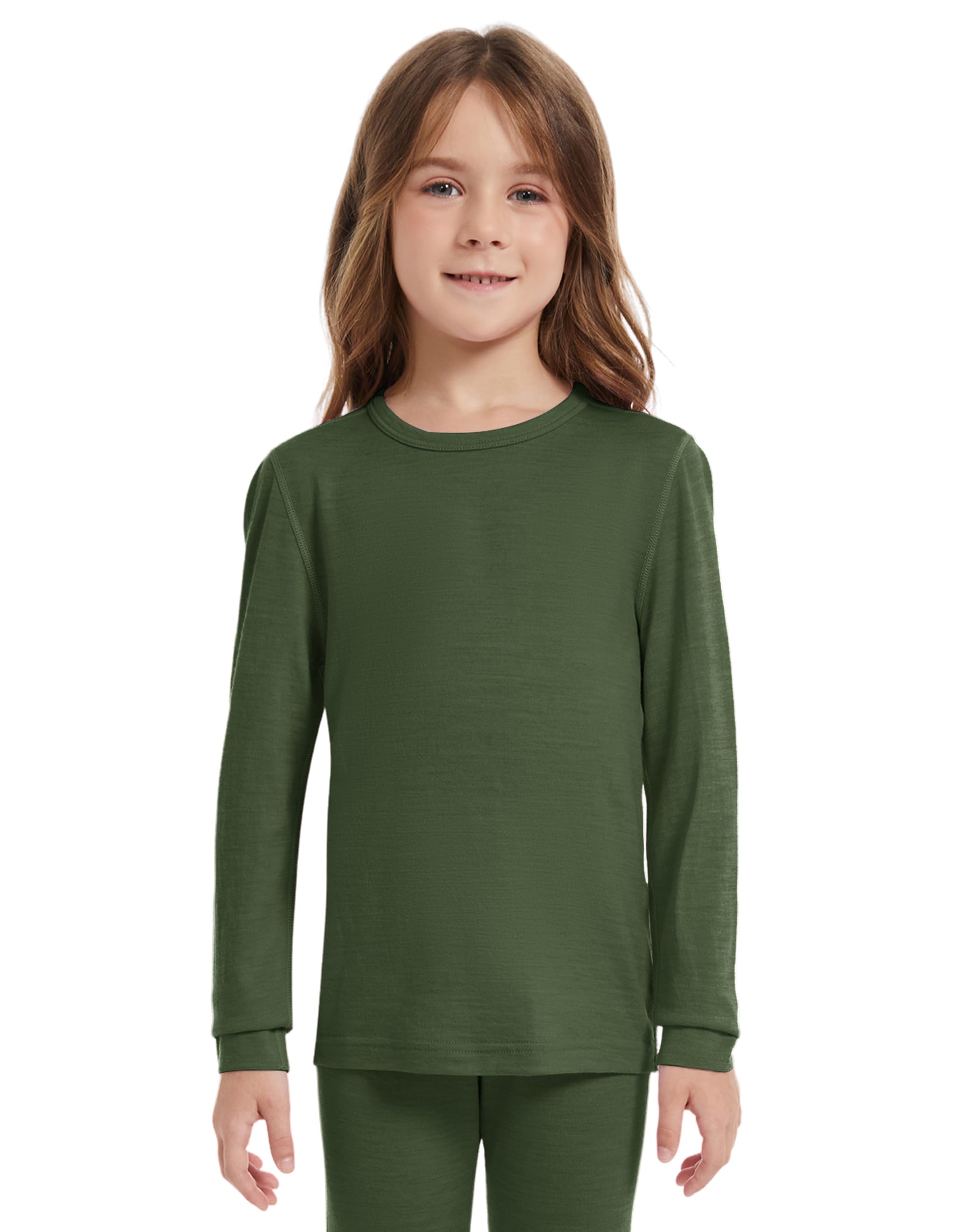 woolcano Kids' Merino Wool Base Layer Top