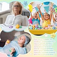 Vista 5 de Libima 30 bolas motivacionales para el estrés con forma de estrella a granel de 2.2 pulgadas, coloridas bolas de espuma para aliviar la ansiedad