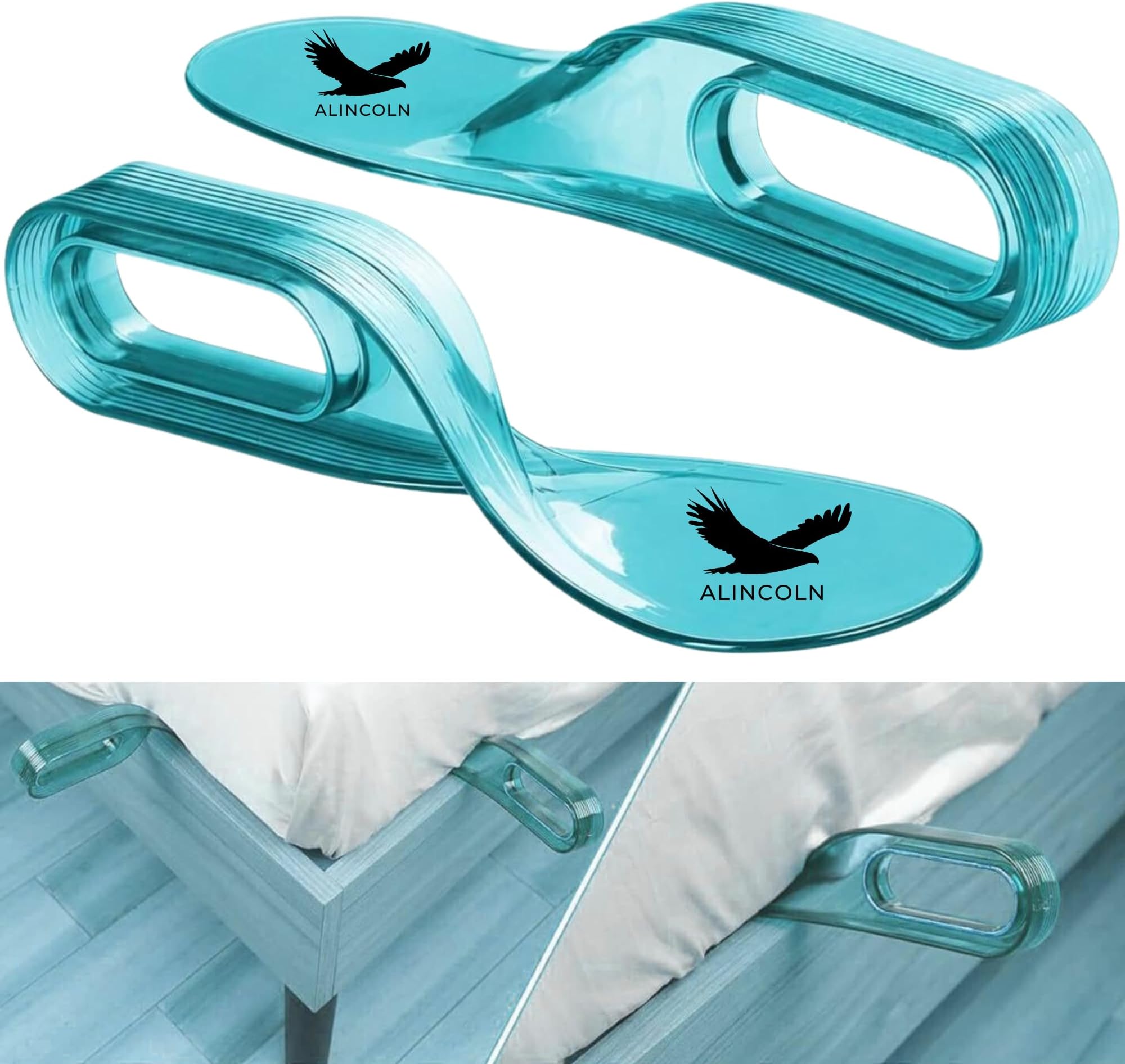 ALINCOLN Premium 11 inch 2 Pack Bedsheet Tucker Tool for Bed Making | Double Bed Mattress Lifter and Bed Sheet Tucking Tool for Elderly, Pregnant Women & Back Pain | Durable ABS Plastic - Blue