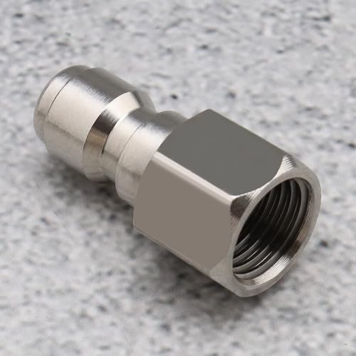 Miniatura 5 de SING F LTD 2 acopladores para lavadora a presión de 1/4 pulgadas de conexión rápida a rosca NPT macho para lavadora a presión de conexión rápida,