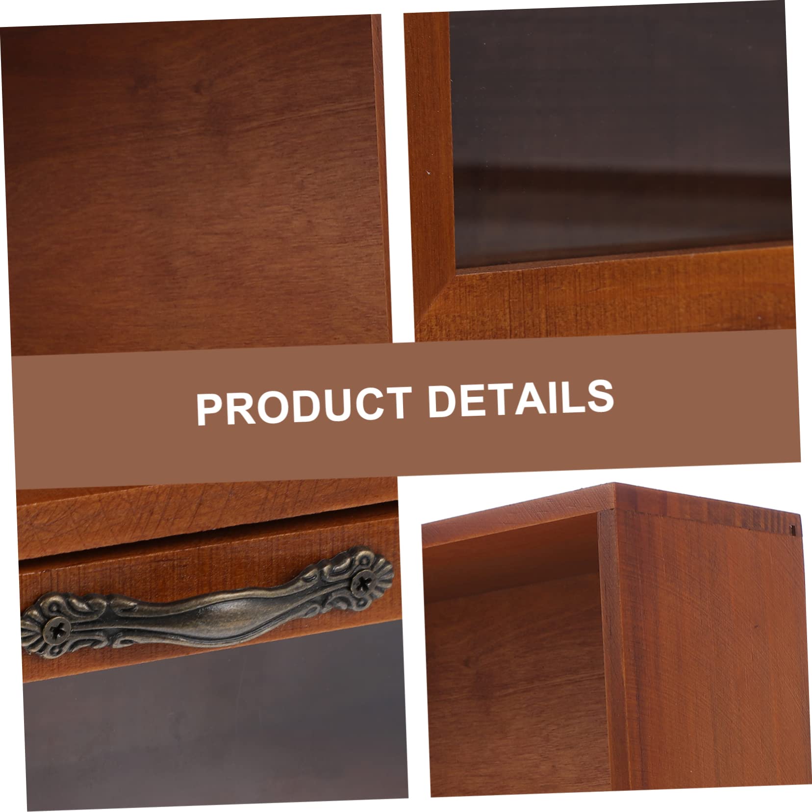 Organizzatore da Scrivania in Legno Marrone Cassetti Acrilici Resistenti, Contenitore Piccolo per Oggetti, per Home Storage e L'organizzazione di Cancelleria