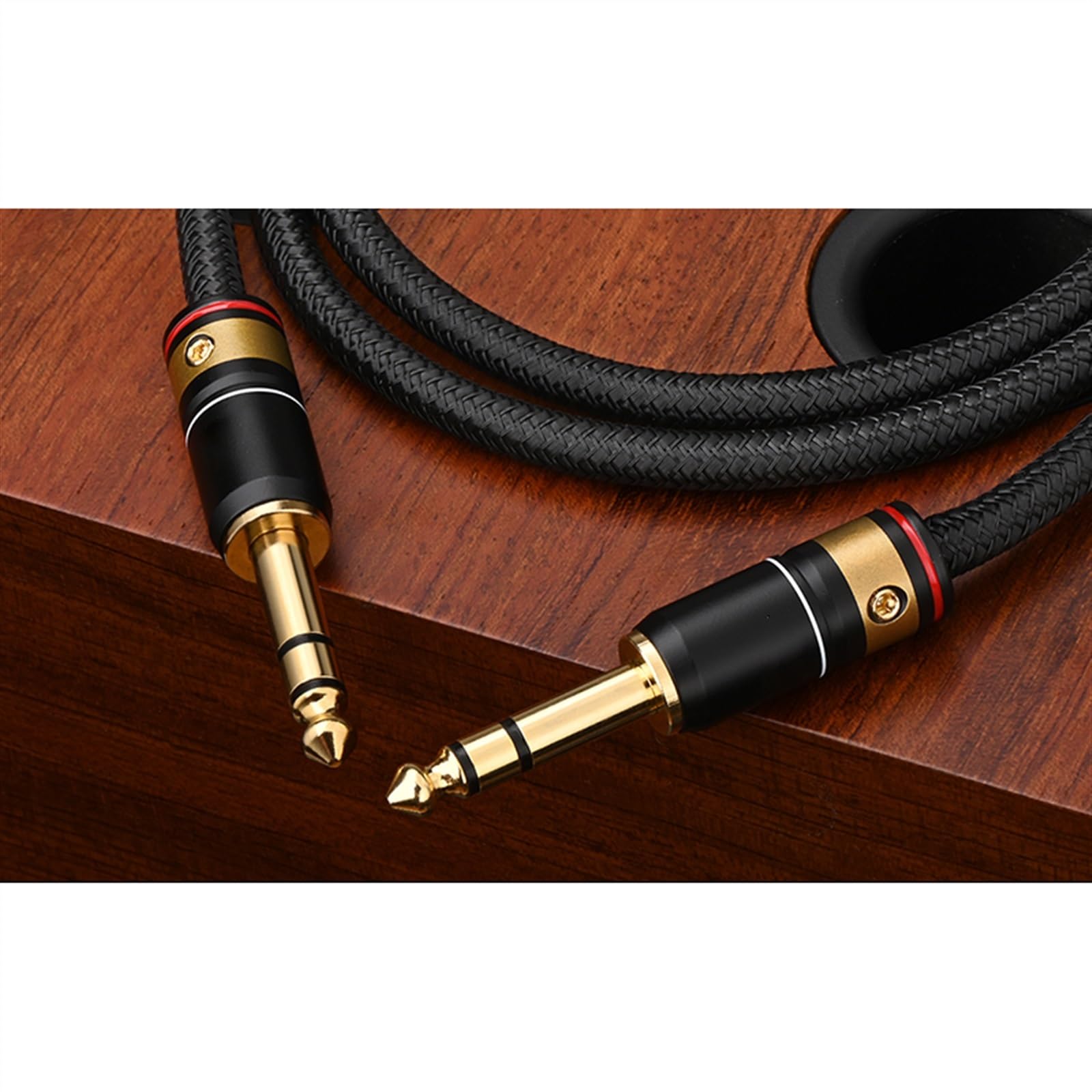akcesoria do gitary Kabel Do Instrumentów Gitarowych 6.35mm 1/4 TRS Stereofoniczny Kabel Audio Do Gitary Elektrycznej Wzmacniacz Basowy Mandolina (Color : 2m)
