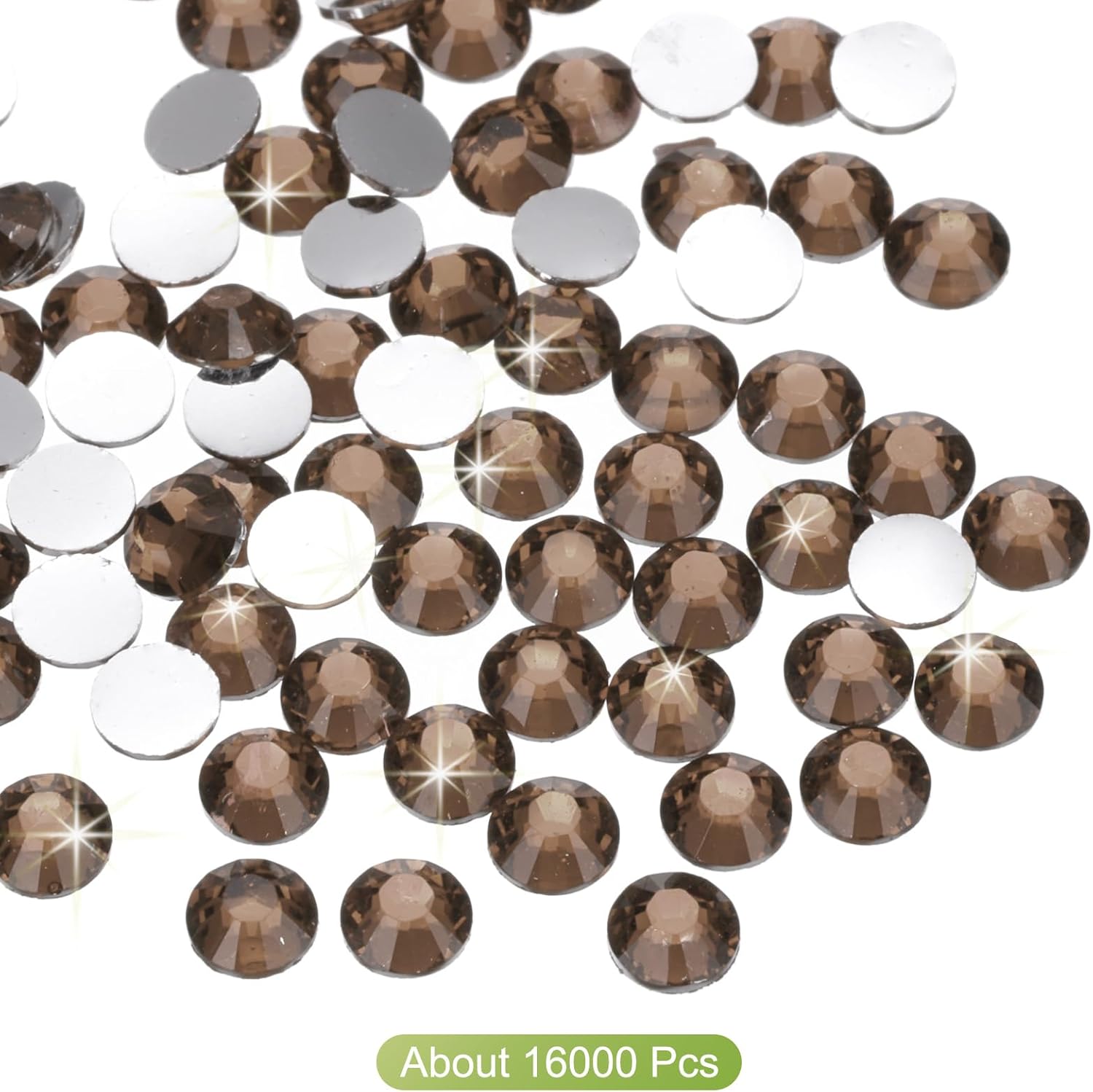 MECCANIXITY 16000 Pcs Dark Brown Resin Flatback Rhinestone SS16 4mm Resin Non Hotfix Rhinestones for Crafts DIY Design, Tumblers, Clothes, Makeup, Nail Art - Image 3