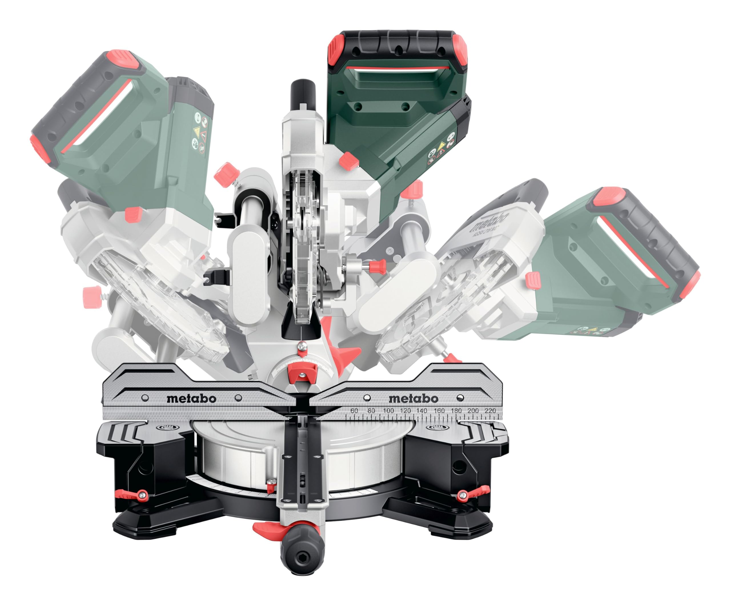 Metabo KGSV 254 MC Scie à Onglets Radiale Compacte 1800W Double Inclinaison Ligne de Coupe LED