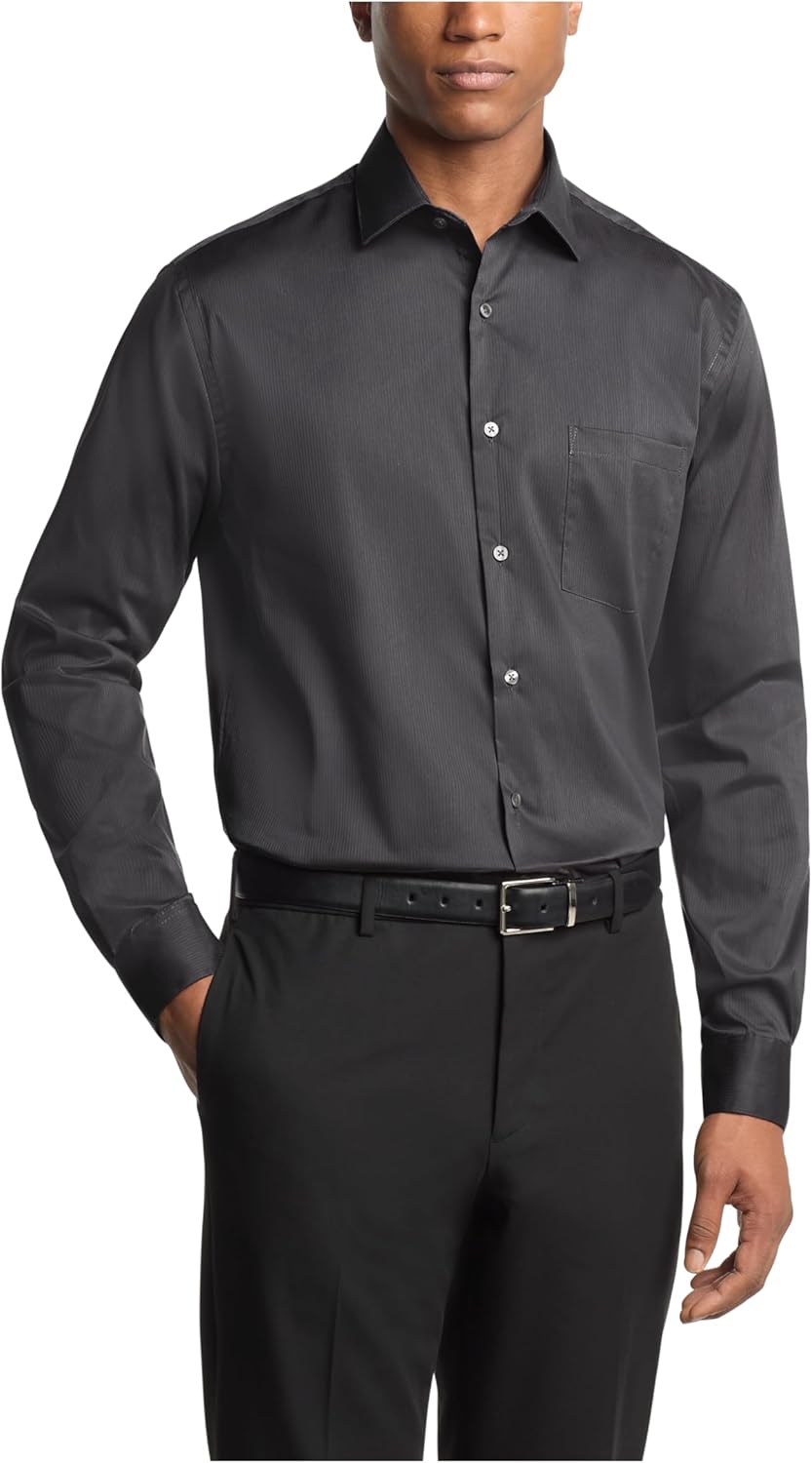 Van Heusen Mens Dress Shirt Regular Fit Everyday Defense Stretch - Image 3