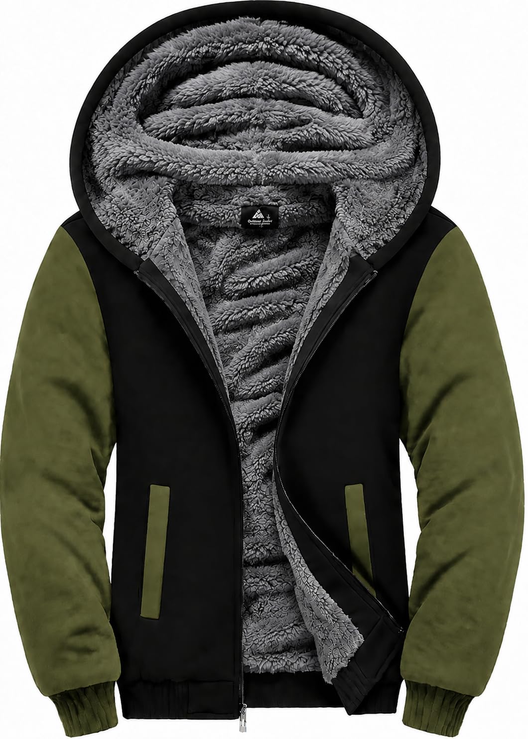 GEEK LIGHTING Boys Sherpa Lined Hoodie Kids Fleece Jacket Sweatshirt