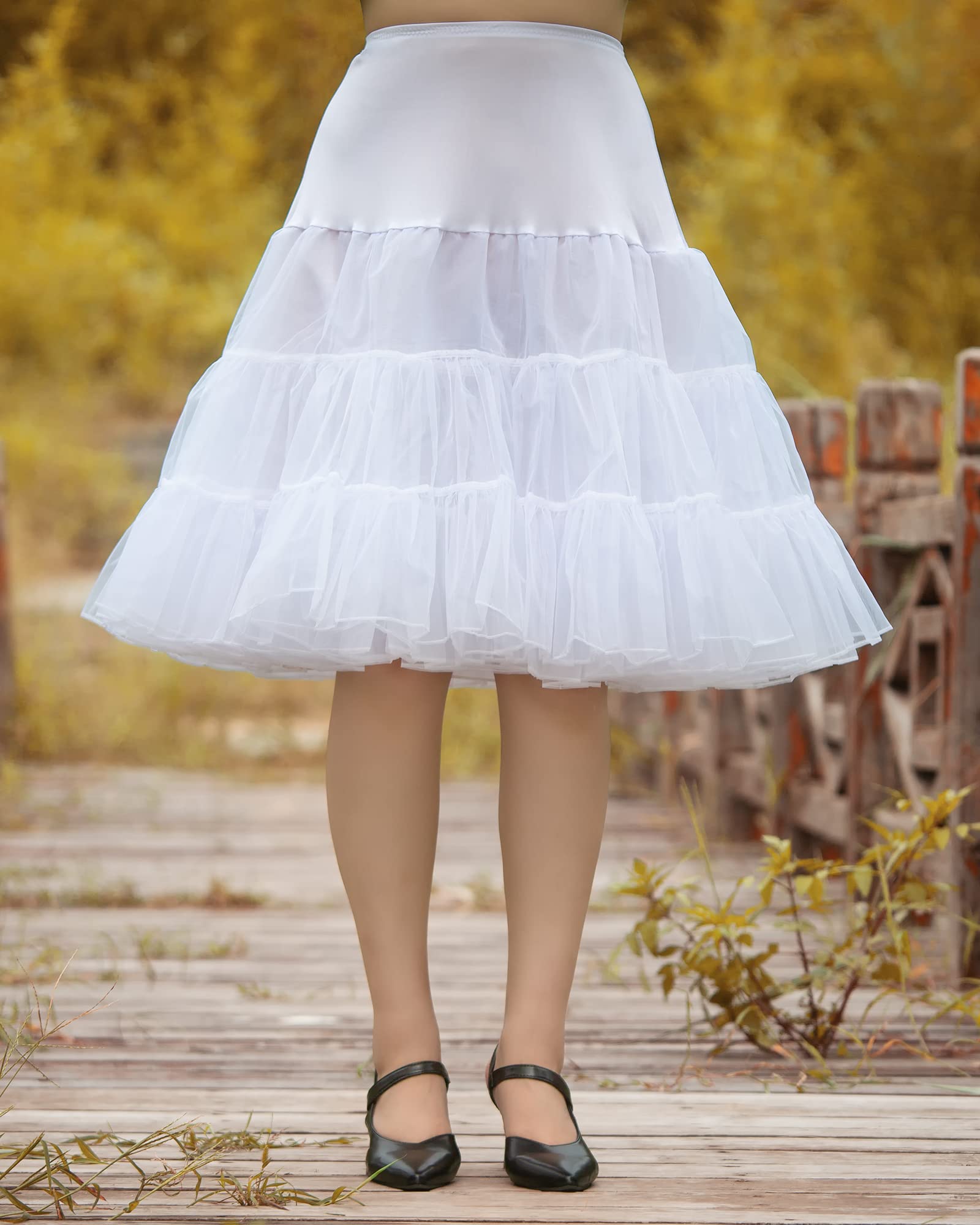 1950 Vintage Ginocchio Lunghezza Crinoline Sottogonne Per Le Donne Tulle gonne per sotto abiti 50s Abbigliamento