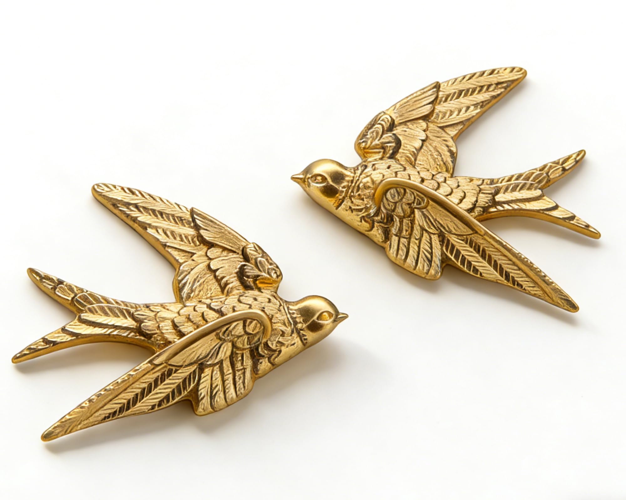 鳥のインテリア Amazon.com: AMOIENSIS Golden Bird Wall Sculpture Art, (Set of 2