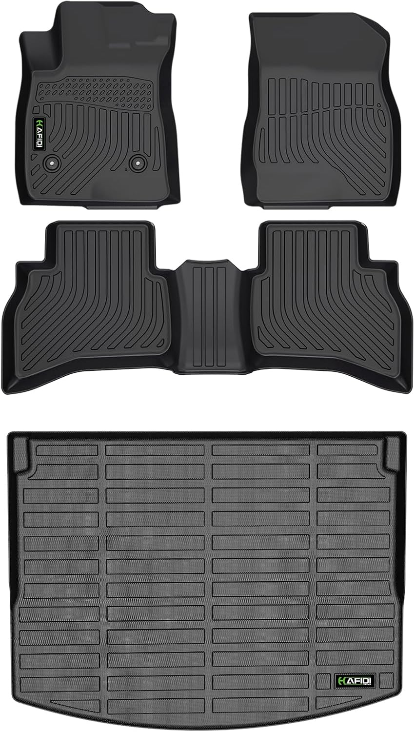 All Weather Floor Mats for 2021-2024 2025 2026 Chevy Trailblazer AWD & Cargo Liner(Only Fit Cargo in Upper Deck Position) Full Set Accessories - Black 2) For Trailblazer AWD 2021-2026 Set