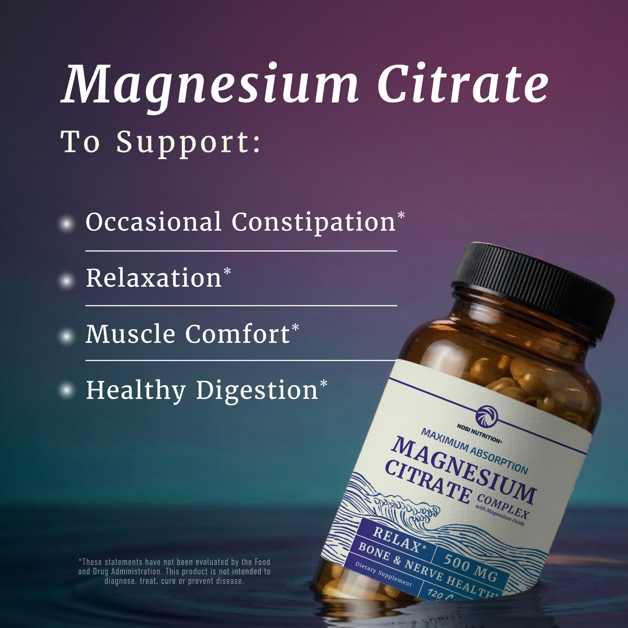 Magnesium Citrate Complex 500 MG, Constipation, Calm & Relaxation Support — Amazon image 4