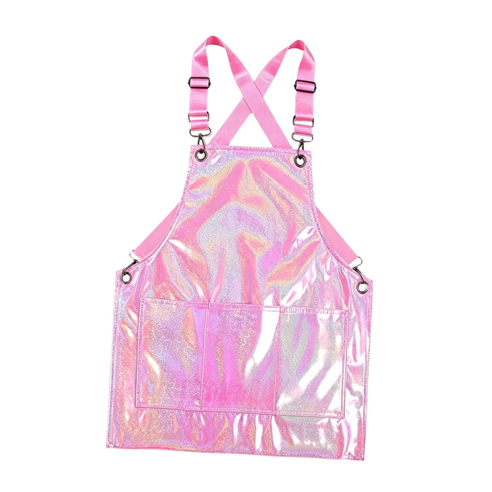 predolo Delantal de Chef Delantal de Cocina Delantal de Parrilla Babero para Asar con Bolsillos Delantal de Servicio Delantal de Jardinería Material PU Que