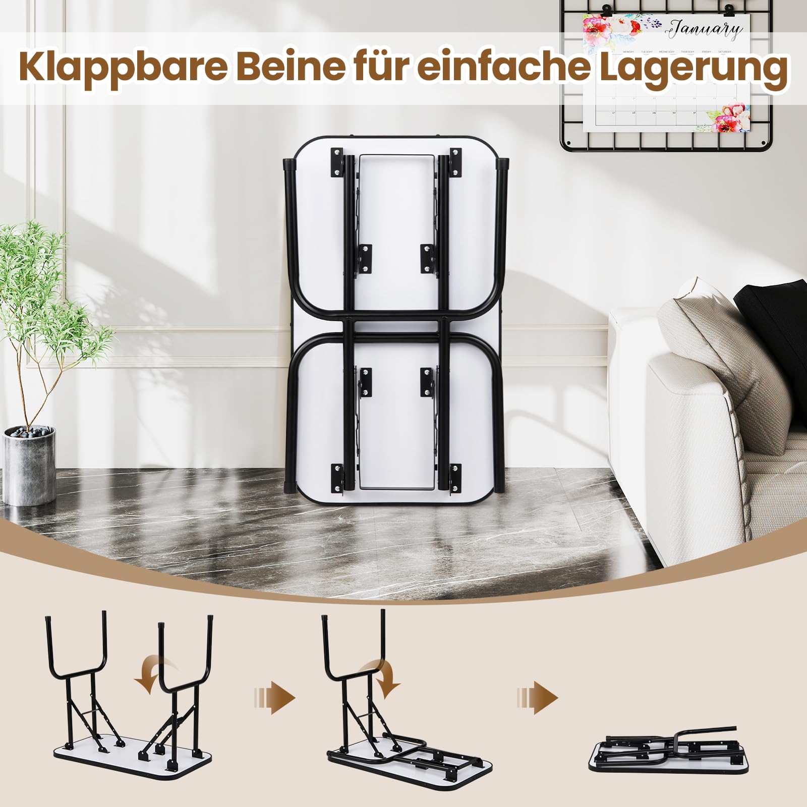 COSTWAY Hundepflegetisch klappbar, Haustierpflegetisch höhenverstellbar, Trimmtisch mit Schlingen, Hundefriseur Tisch, für Hunde Katzen Haustier, bis 100 kg belastbar, Schwarz, 80,5 x 46 x 76,5 cm
