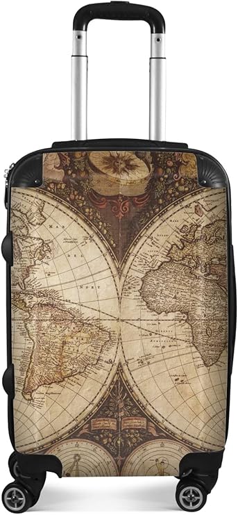 review Vintage World Map Suitcase - 20