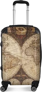 Vintage World Map Suitcase - 20" Carry On