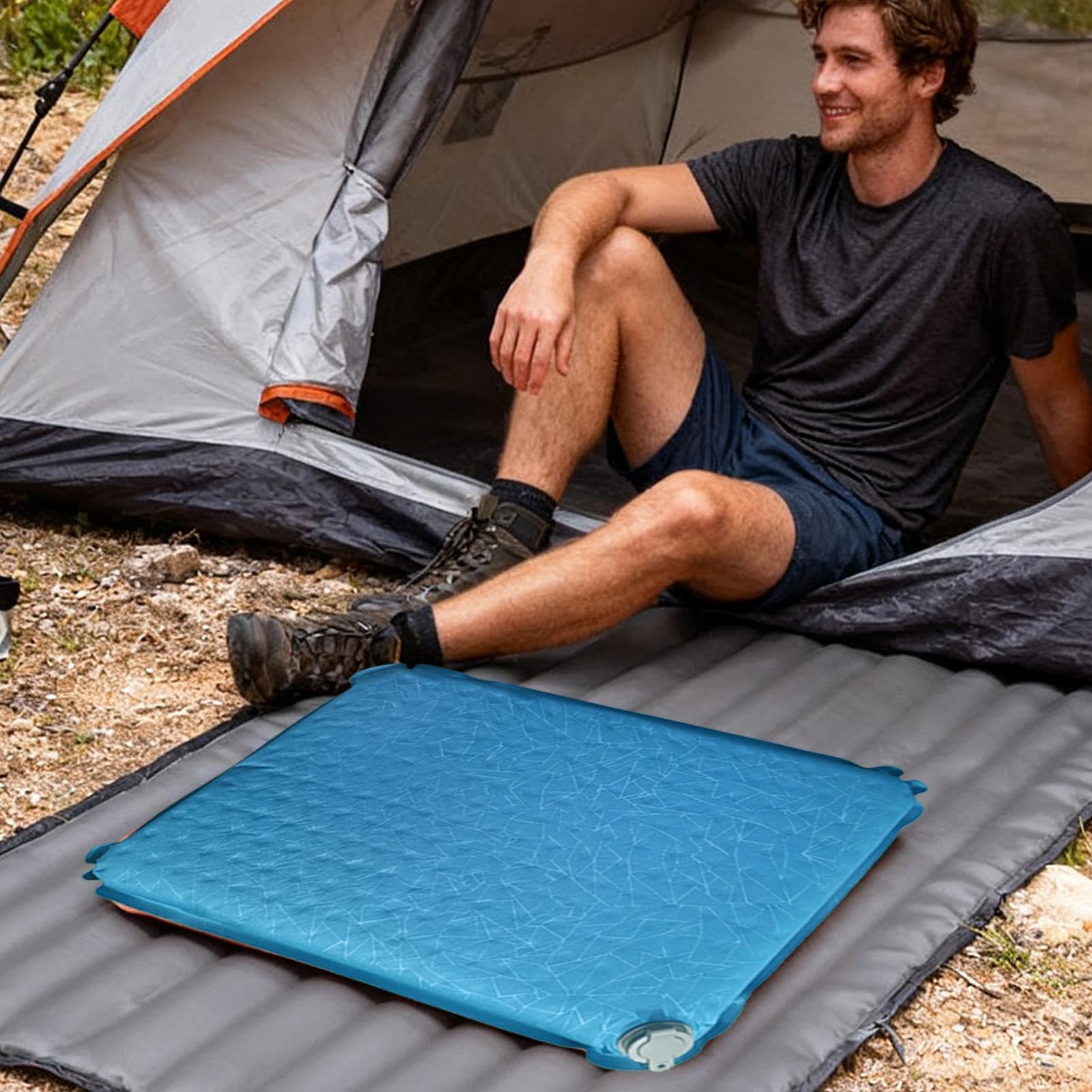 zelt im flugzeug Baoqifong Aufblasbares Sitzkissen | Selbstaufblasende Camping Sitzunterlage | Sitzkissen Für Lange Flüge Color:Mystique Black Dump Truck Tarp System ippon-gear