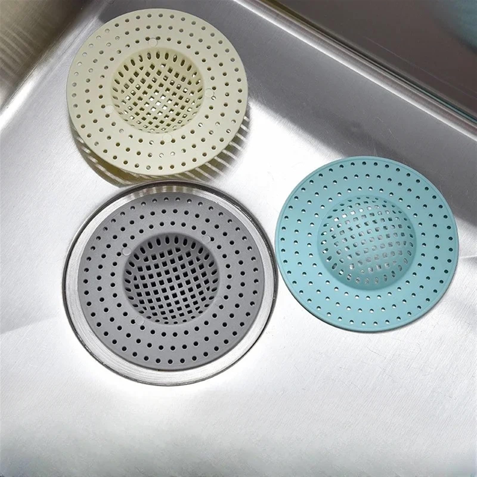 Colador de Fregadero (2 Unidades), Filtro de Fregadero de Cocina, Filtro de alcantarillado, tapón, desagüe de Suelo, Accesorios para el hogar, Tapa de desagüe