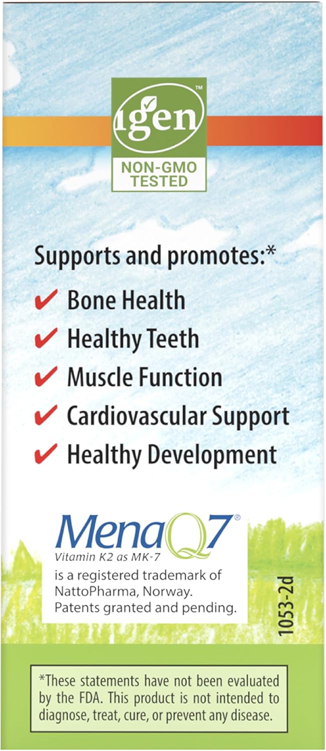 Carlson - Kid's Super Daily D3+K2, 25 mcg (1,000 IU) D3 & 22.5 mcg K2, Vitamin D Drops with Vitamin K2, Liquid Vitamins, 1000 IU Vitamin D3, Heart & Bone Health, 1-Year Supply, Unflavored, 360 Drops - Image 9