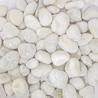 20Ibs White River Rocks, Premium 1-2 Inch River Pebbles for Indoor and Outdoor Landscaping, Perfect for Indoor Plants, Aquariums, Vases, and Garden Decoration