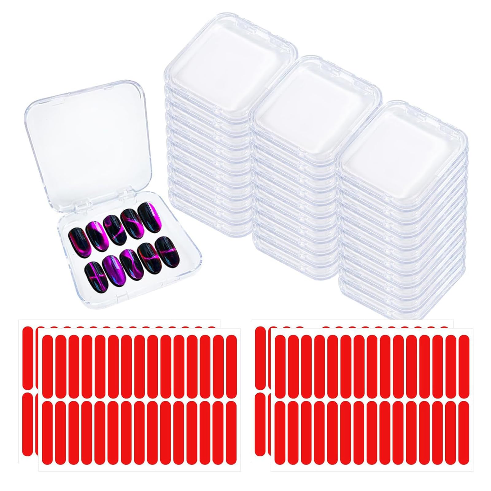 Rangement nail art mural pour libérer votre table grâce à cet étui transparent auto-adhésif