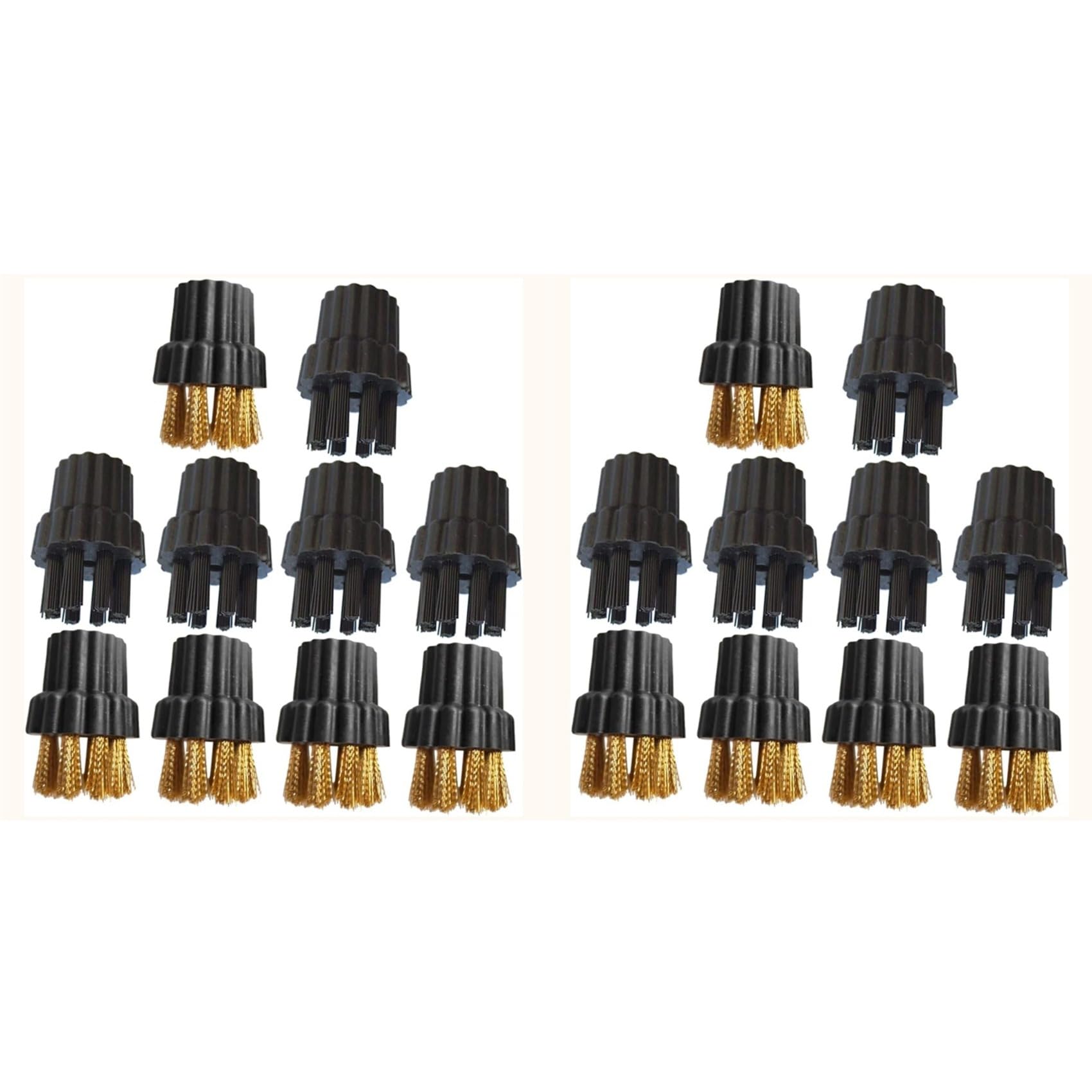 Hndhbfgrt 20PCS Steam Mop Brush Heads Brass Brush Heads Replacement Parts Steamer Cleaning Brush Heads Accessories
