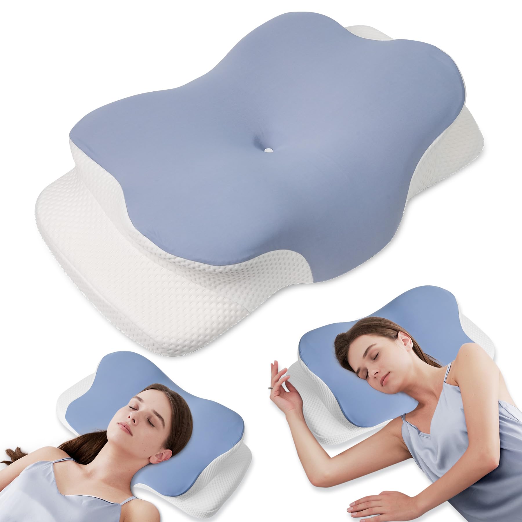 MULISOFT Side Sleeper Pillow Memory Foam Neck Pillow Ergonomic Pillow