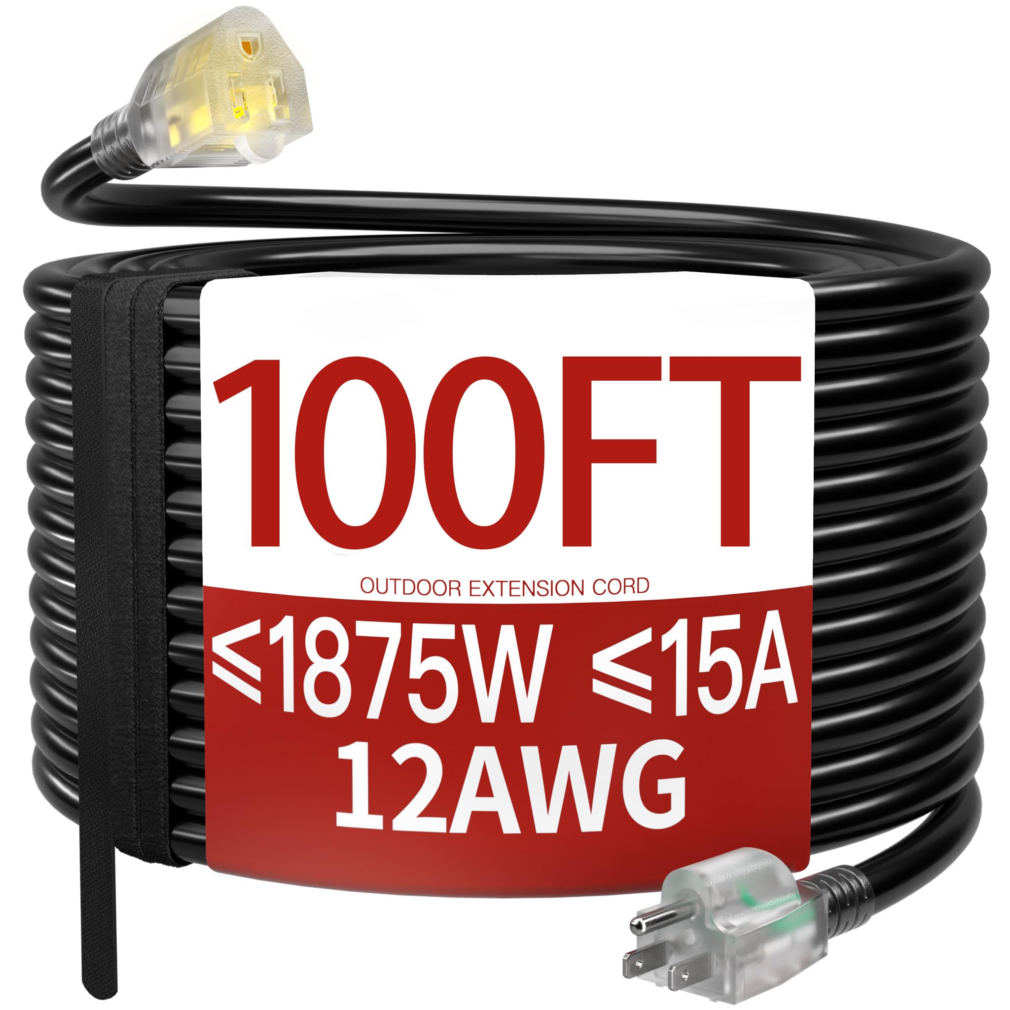 Skrizcable 100 FT 12 Gauge Extension Cord Outdoor
