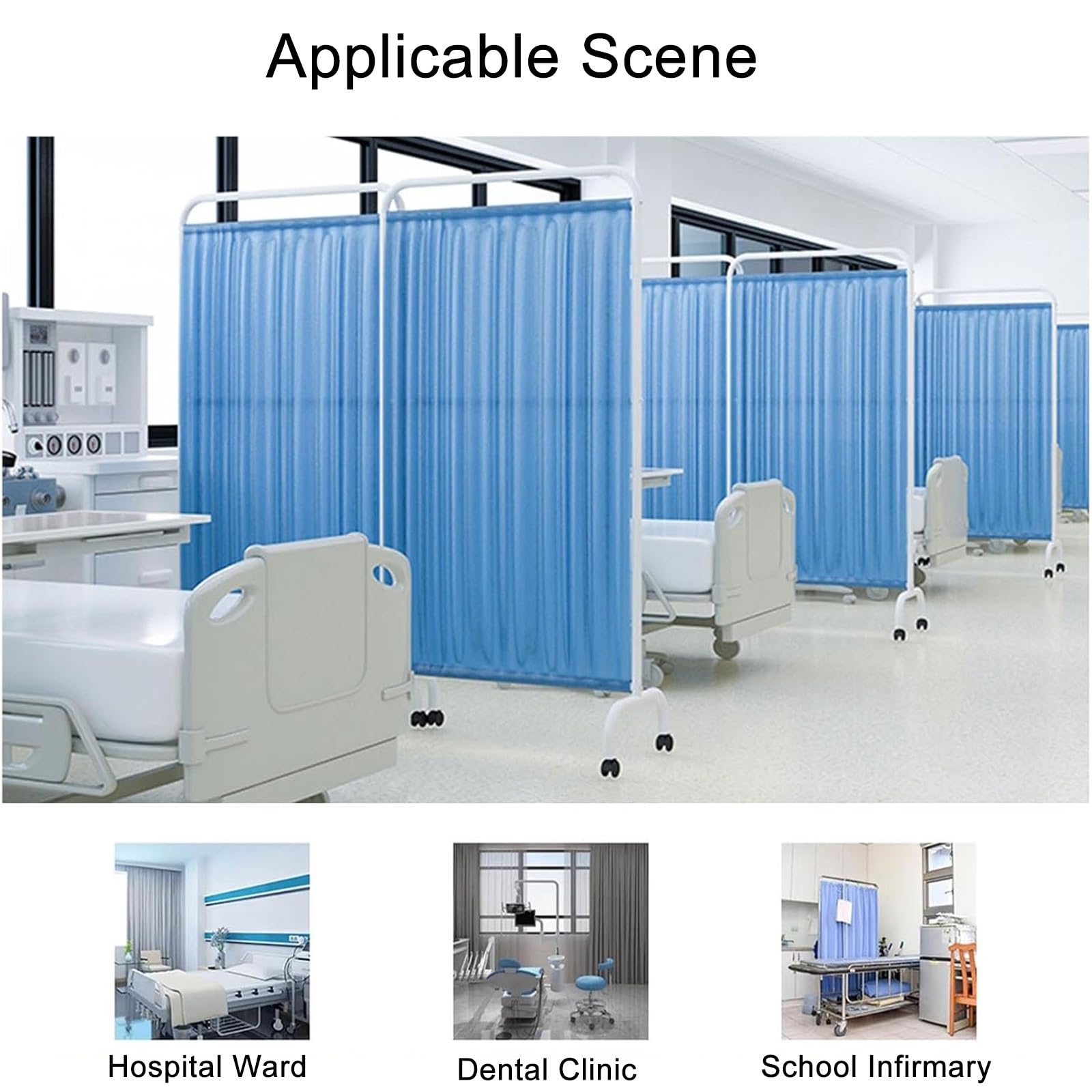 Biombo Separador de Ambientes, Divisor de Ambientes, Mampara de Puerta Vertical de un Solo Panel con Ruedas, para Oficina Dormitorio(Yellow)