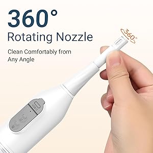 Portable Bidet for Travel Electric Peri Bottle with Dual Spray Modes, 360 Nozzle, Water Bottle Adapter, USB Rechargeable, Waterproof, Travel Bidet for Postpartum & Personal Hygiene