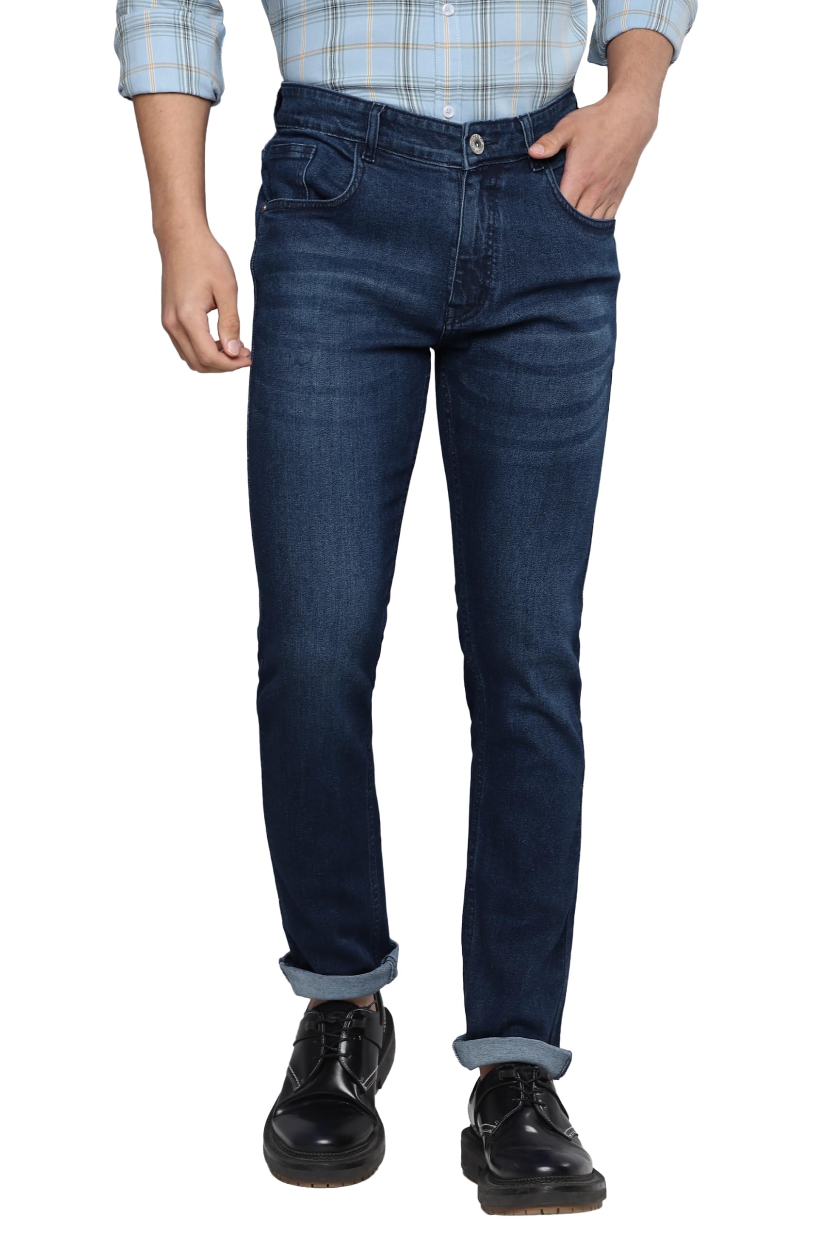 allen cooper Slimmy Comfortable Mid Rise Denim Jeans for Men-picture-52
