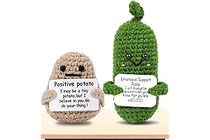 2Pcs Positive Potato Pickle Emotional Support Cute Crochet Doll