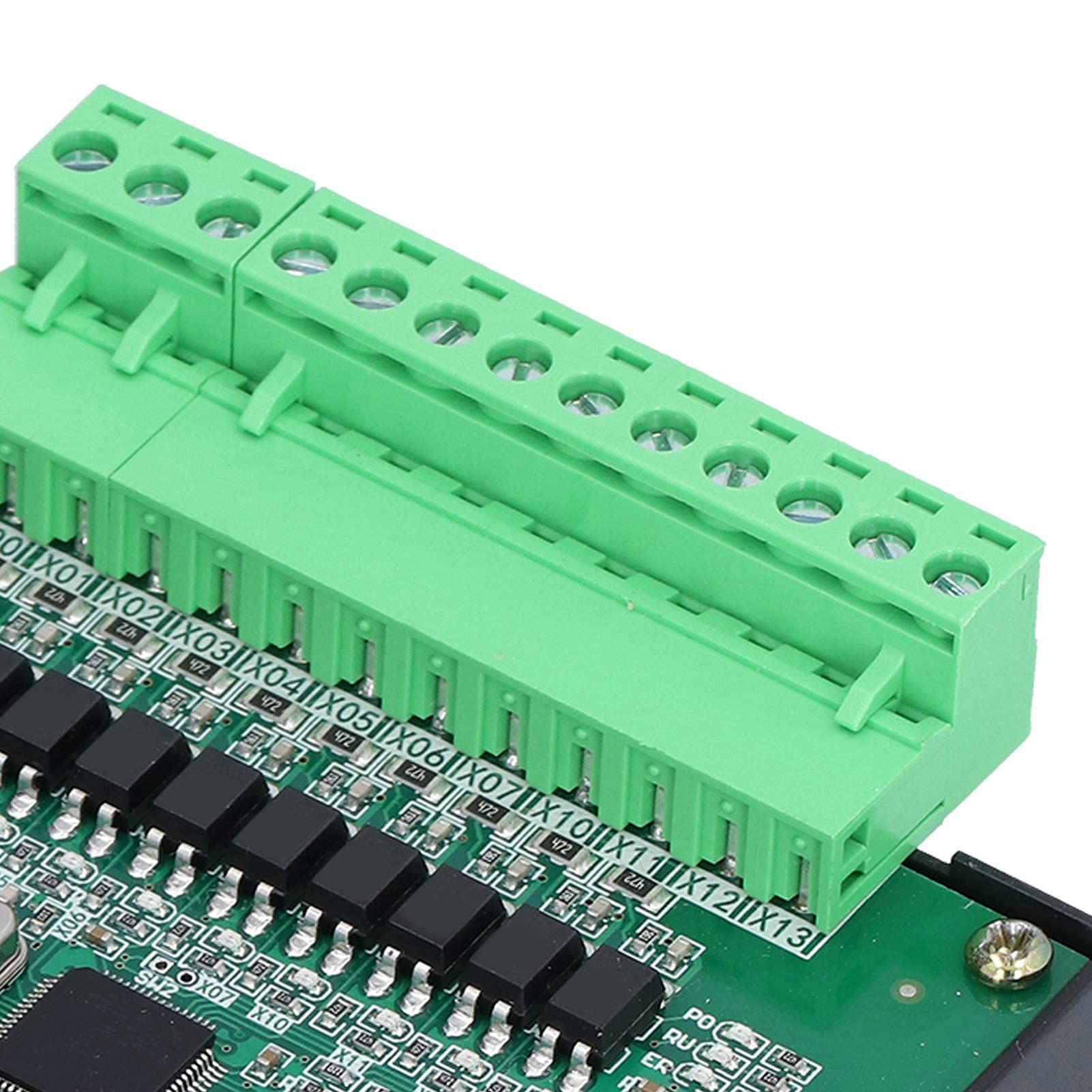 PLC Scheda di Controllo Industriale DC 24V Controller Logico Programmabile Relè 12 Ingresso 8 Uscita 2N20MT per il Controllo di Automazione Industriale(with Base)