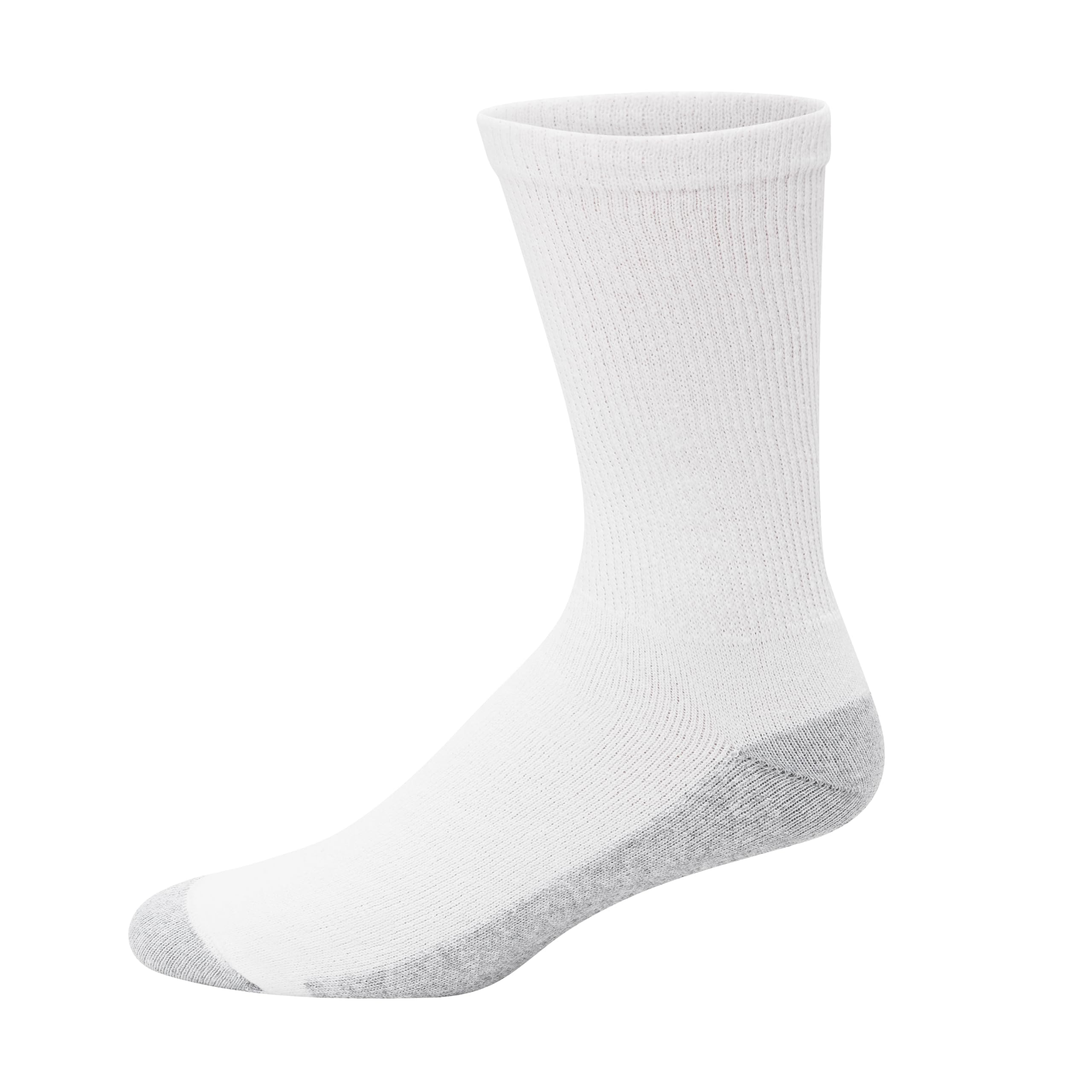 Hanes Calcetines tobilleros dobles resistentes para hombre, 14 pares, absorben la humedad, tallas de zapatos 12-14, blanco, 12 (paquete de 14)
