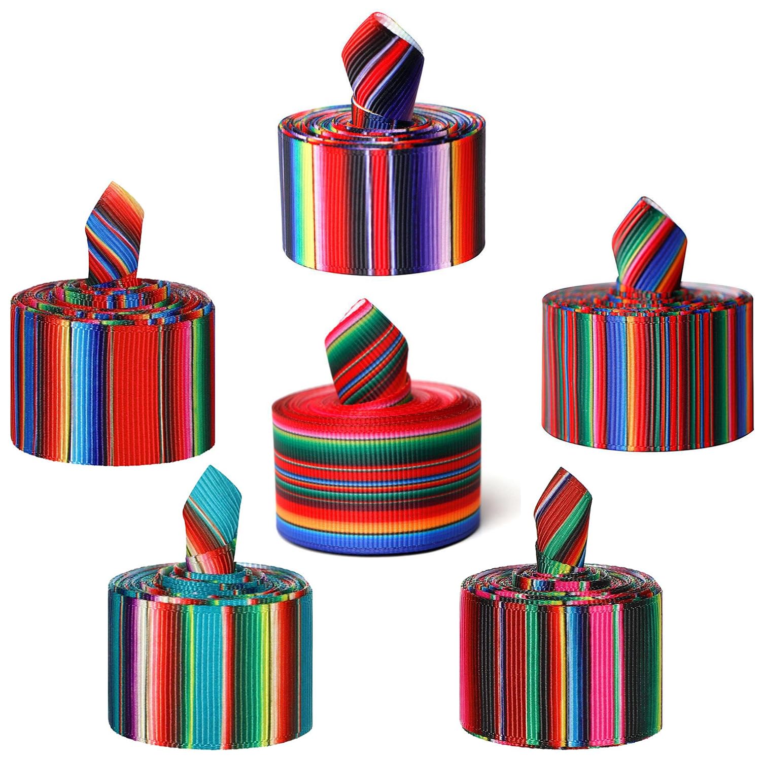 Snapklik.com : MLURCU Mexican Serape Ribbon Fiesta Ribbon 6 Rolls ...