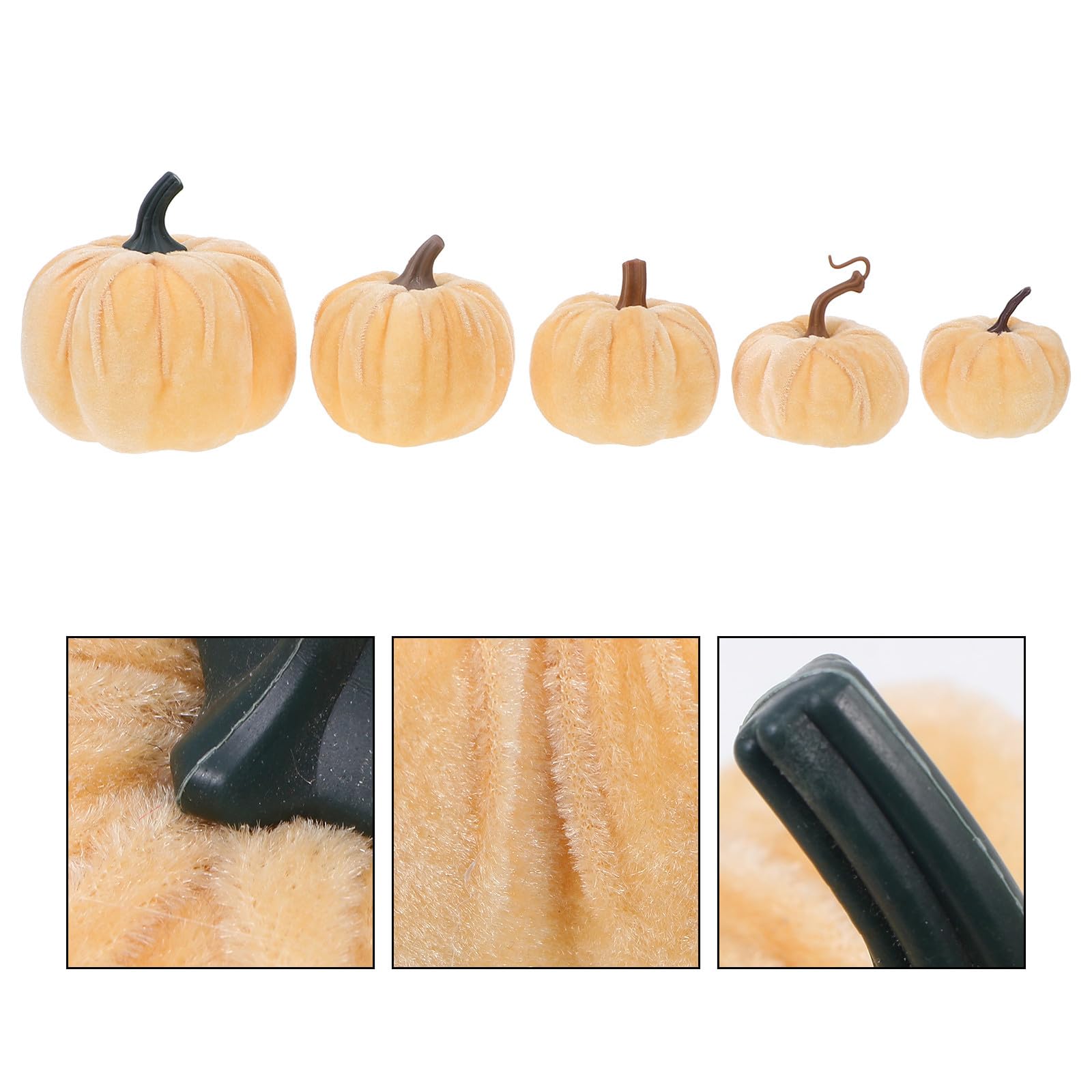 Abaodam 15 Pezzi Decorazione Zucca Arancia in Flanella a Forma di Zucca per Halloween e Interni, Effetto Decorativo senza Sbiadire, per Casa e Feste Autunnali