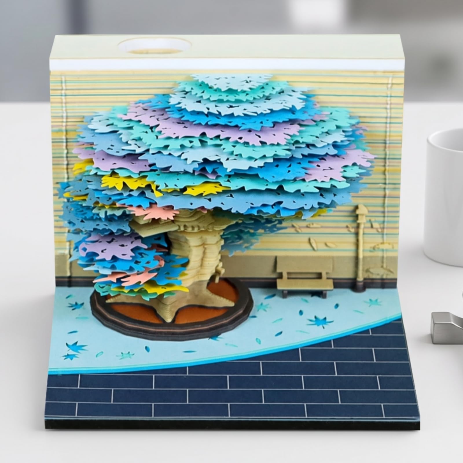 Bloc Notas 3D, 千与千寻（带灯） | , Bloc Notas con Escultura Papel, para Escritorio