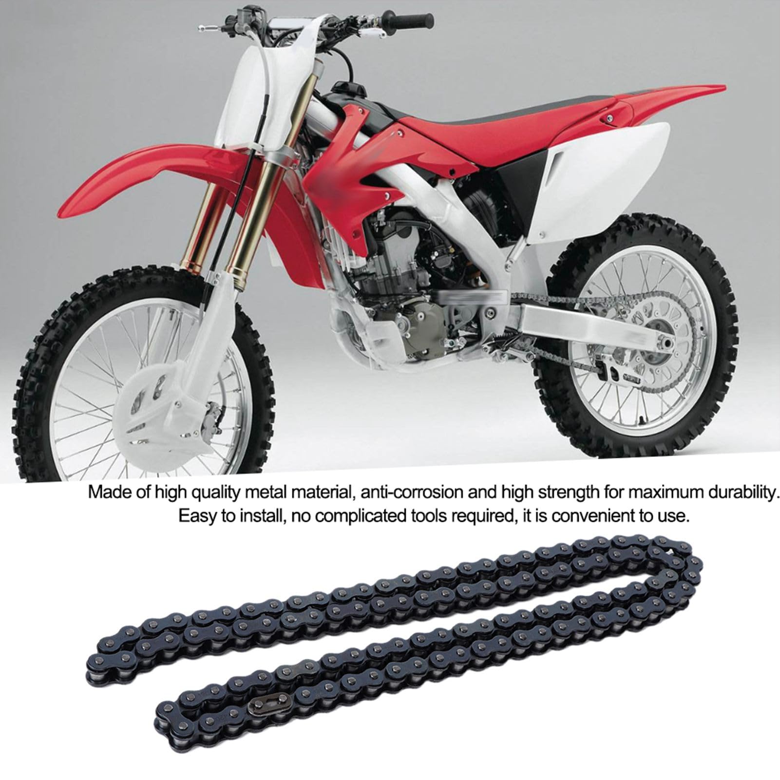 Yctze Chaîne 428 pour Moto Chaîne de Moto 428 Chaîne 108 Maillons pour ATV Quad Pit Dirt Bike Go Kart