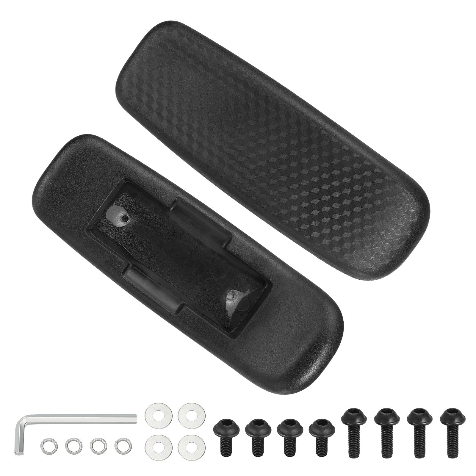 PATIKIL 1 Paar Bürostuhl Armlehnen Ersatz Leder Bürostuhl Armlehnen Abdeckung PU 4" Montagelöcher Mit Schrauben Für Gaming Stühle Rollstuhl Armlehnen A011 267x87mm