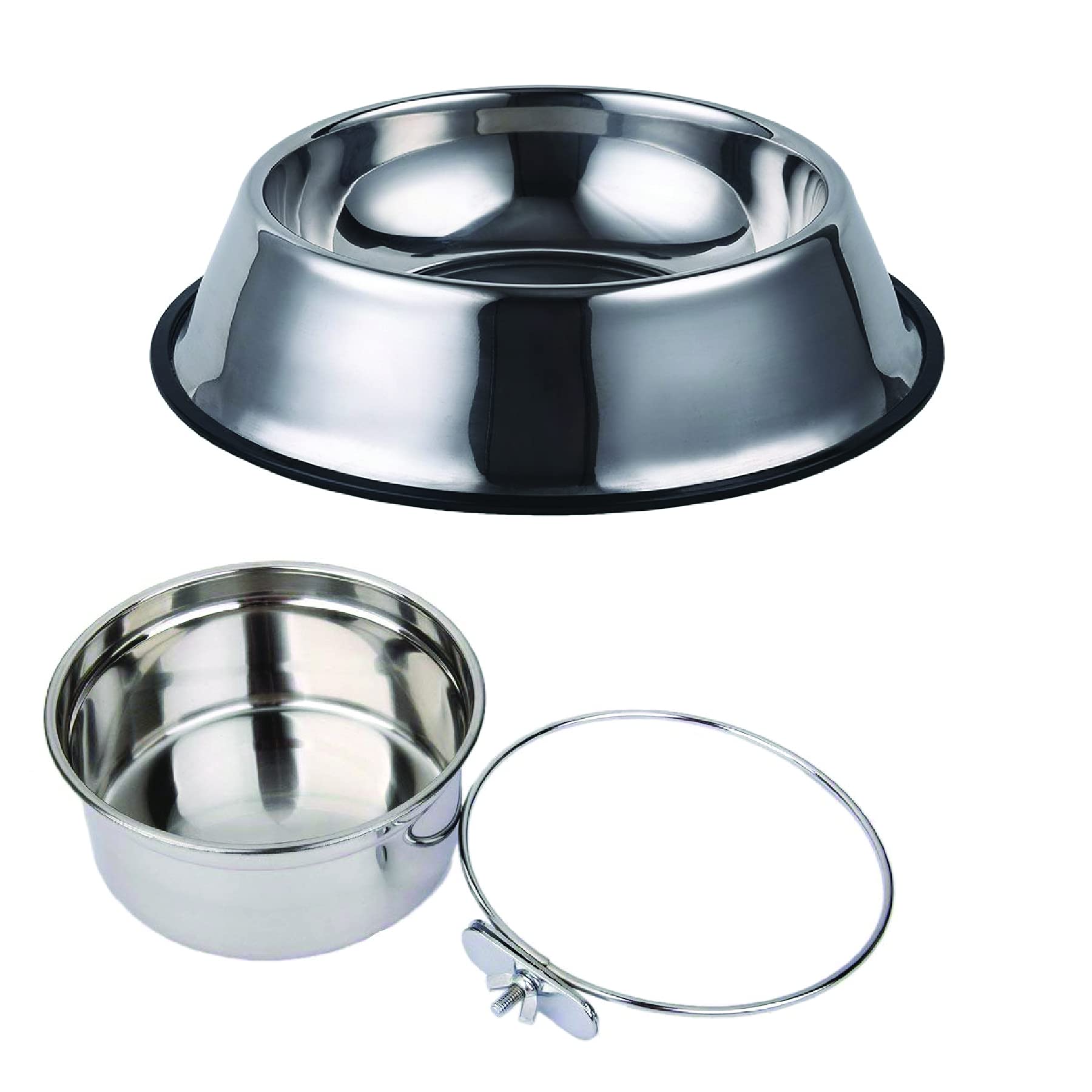 Pets Empire Stainless Steel Dog Bowl Medium 700 ML + Dog Cage Bowl with Clamp Holder -800 ML (Clamp Holder-Color May Vary) (B09H4DYZDT) Amazon Price History, Amazon Price Tracker
