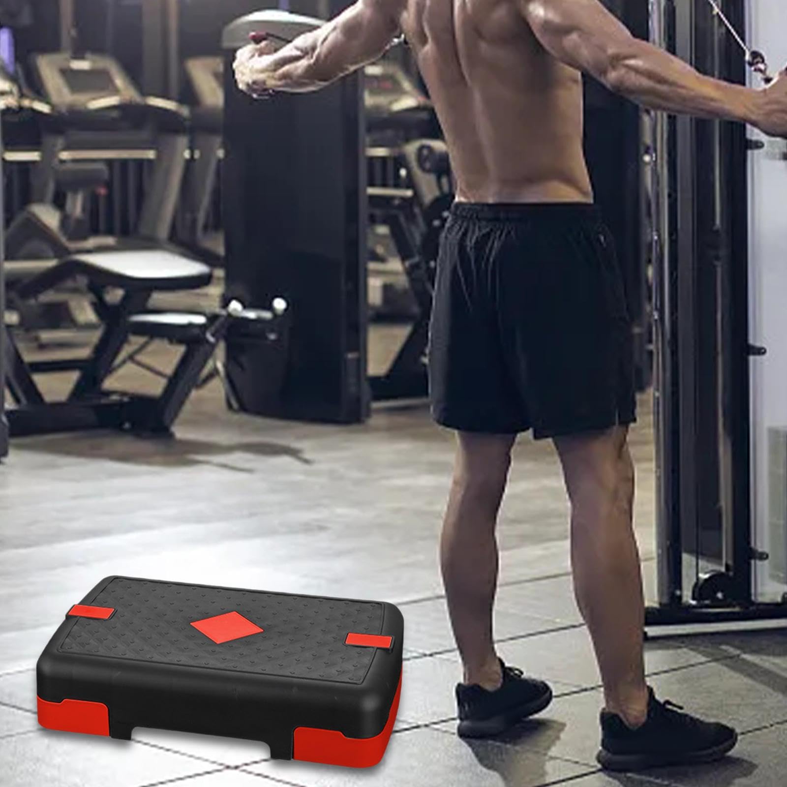 Stepper Aerobico per Allenamento, Stepper Fitness per Uso Domestico, Pratico con Superficie Antiscivolo, Piattaforma di Allenamento